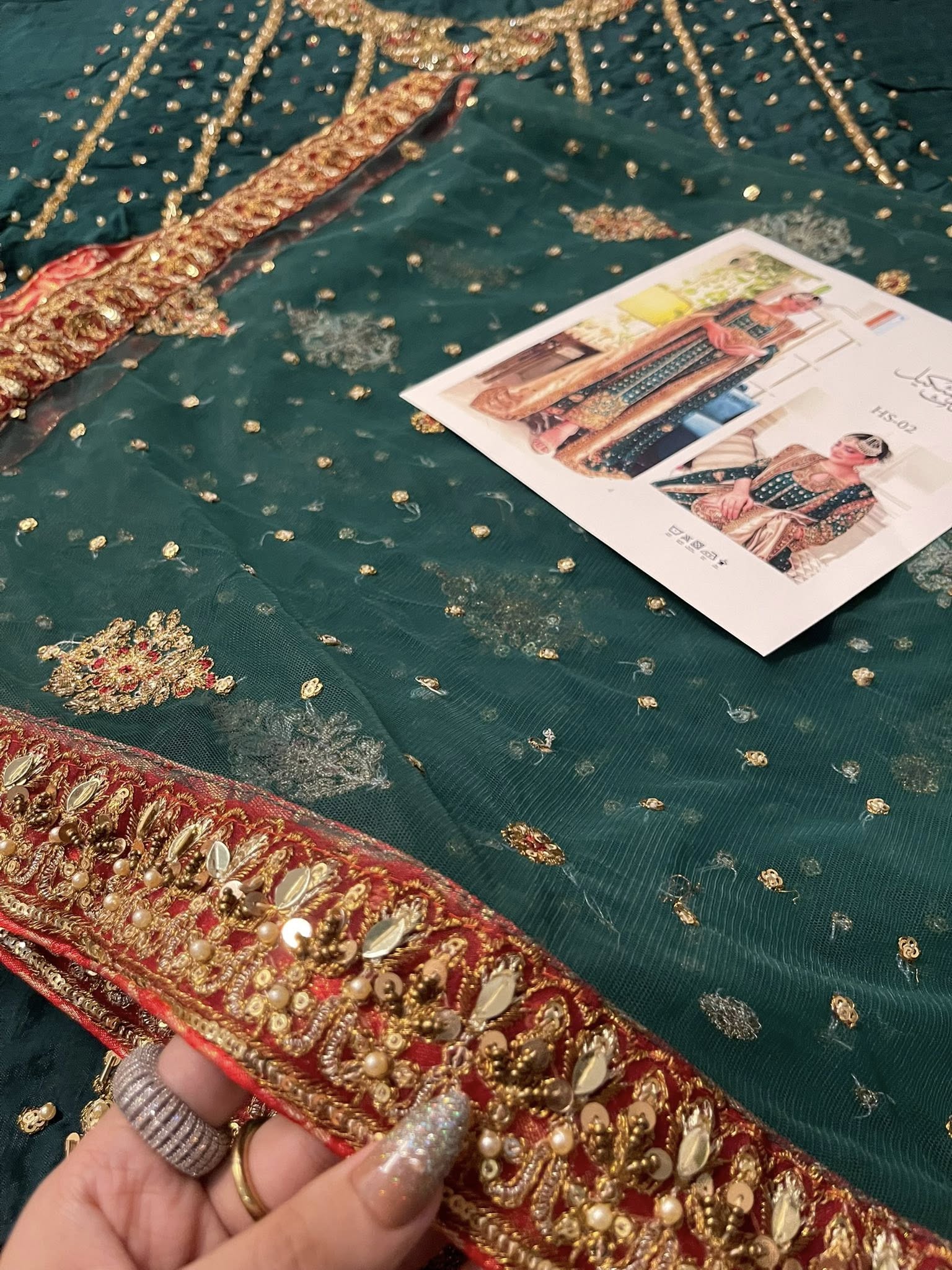 Haris Shakeel – Mehru Style, fabric and embroidery detail 7