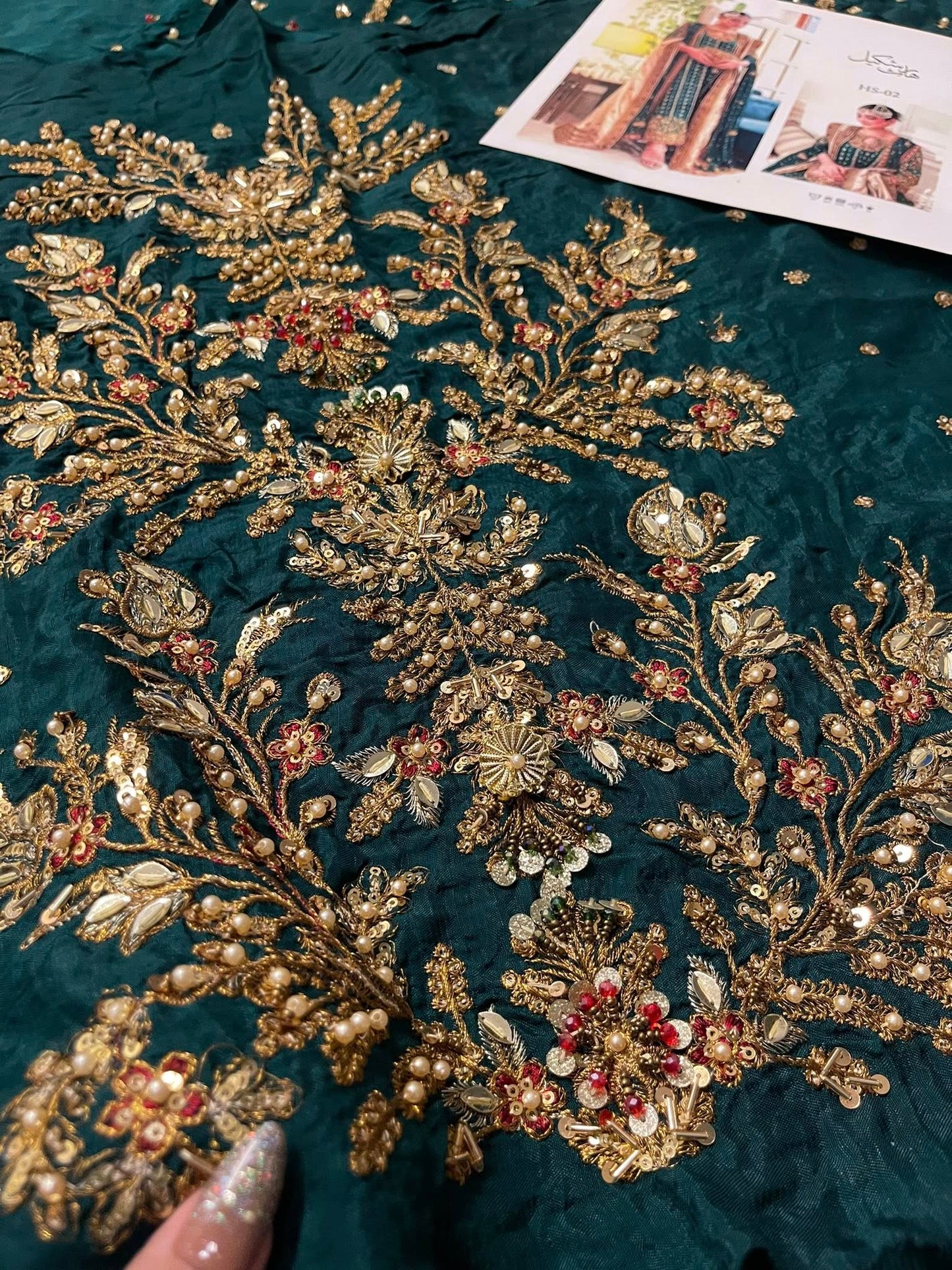 Haris Shakeel – Mehru Style, fabric and embroidery detail 6