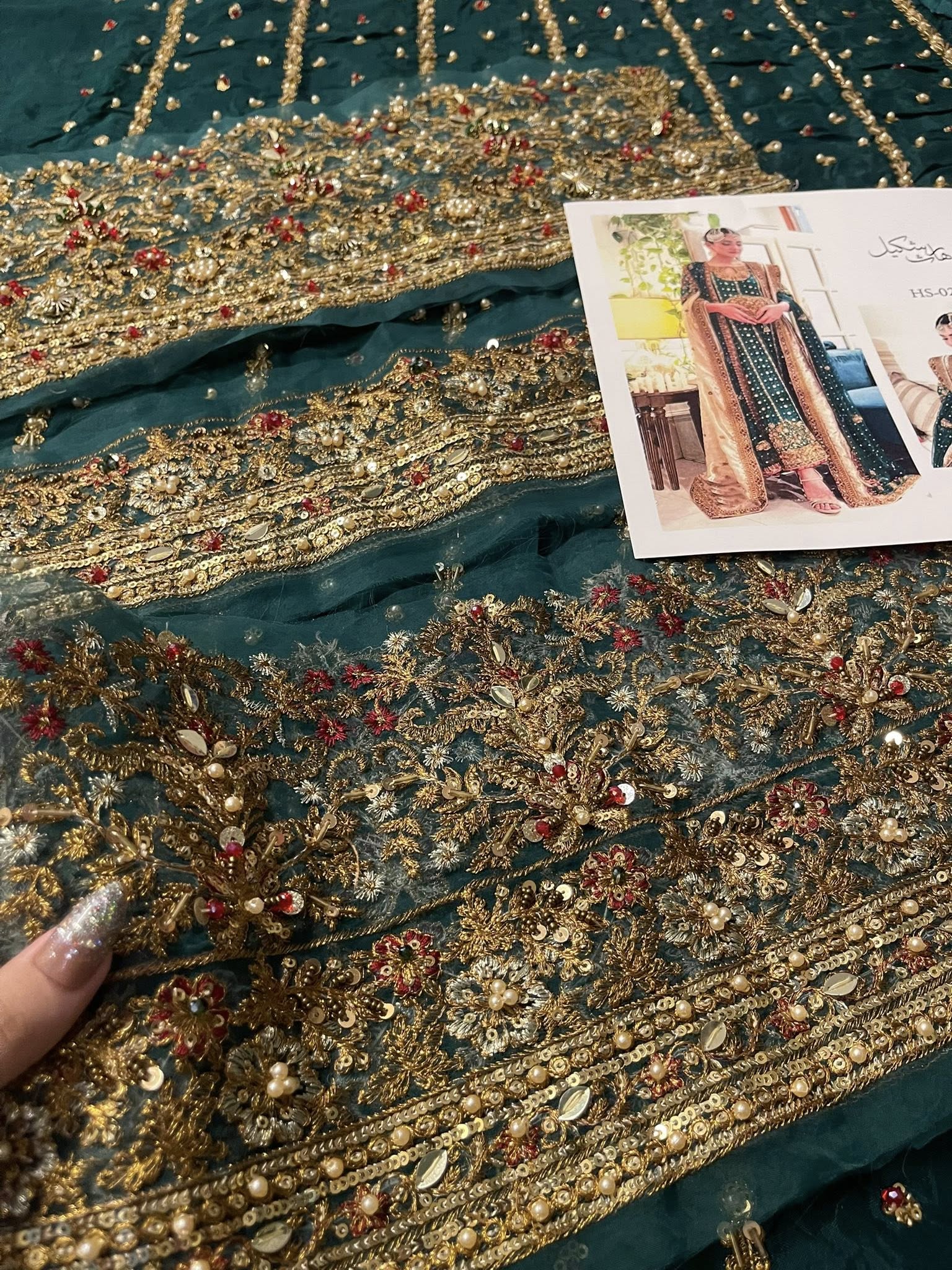 Haris Shakeel – Mehru Style, fabric and embroidery detail 3