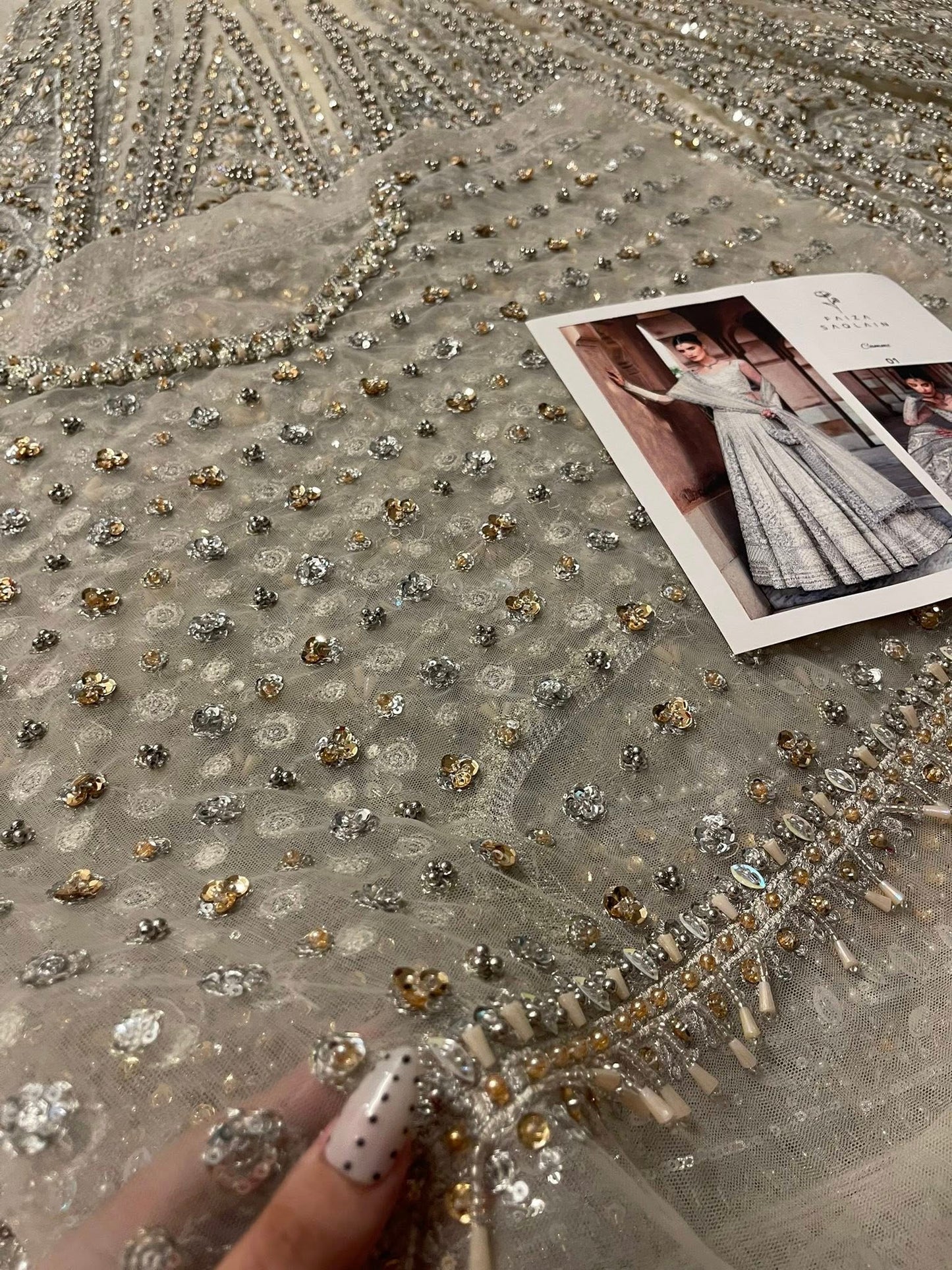 Cammi Style — Mairaz White Net Lehenga