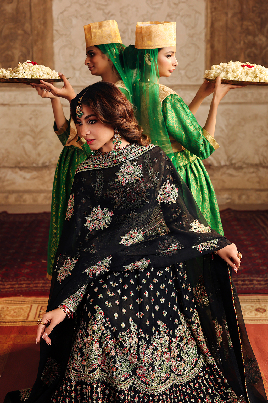 Saad Shaikh Meharbano Style — Mairaz Black Lehenga