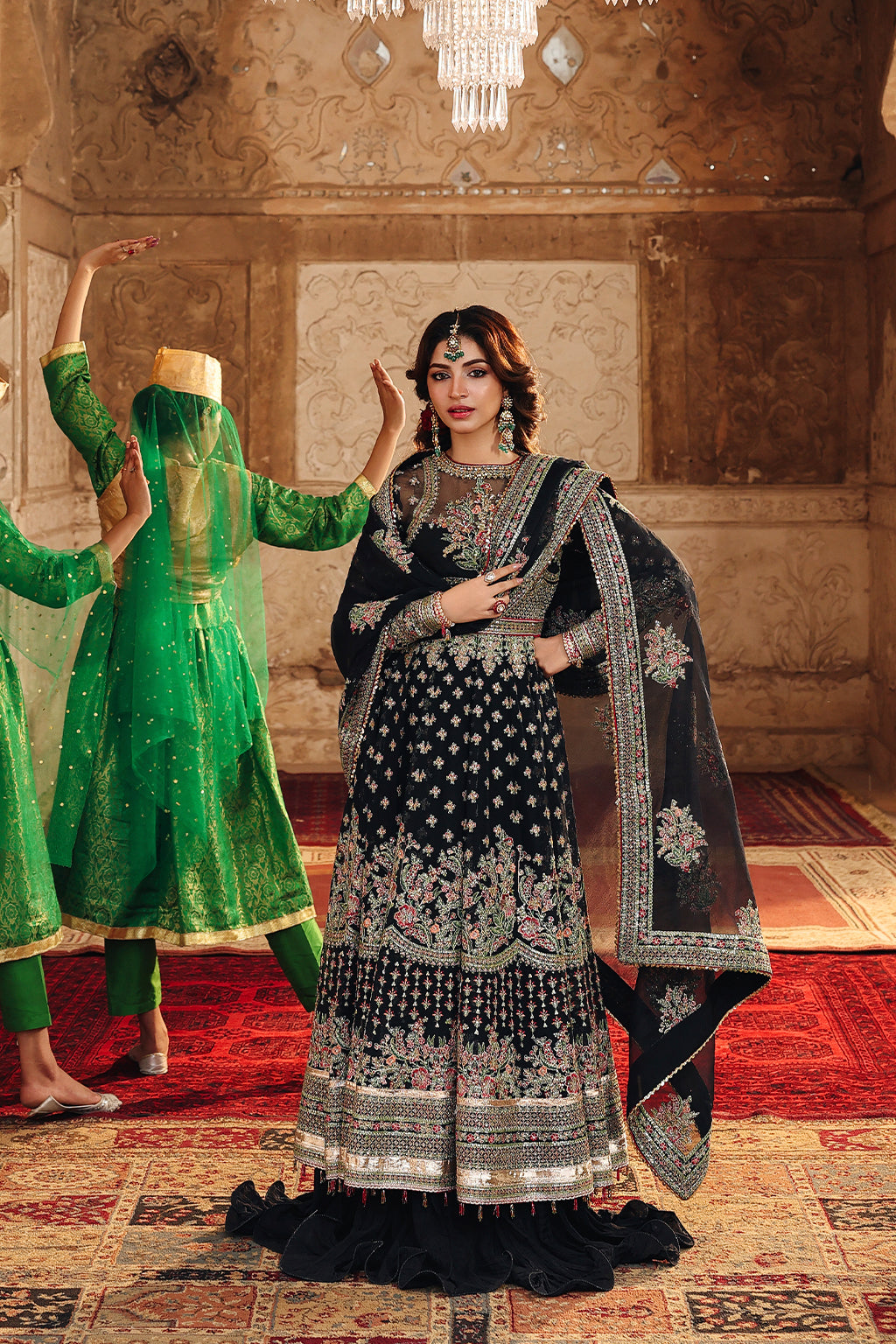 Saad Shaikh Meharbano Style — Mairaz Black Lehenga