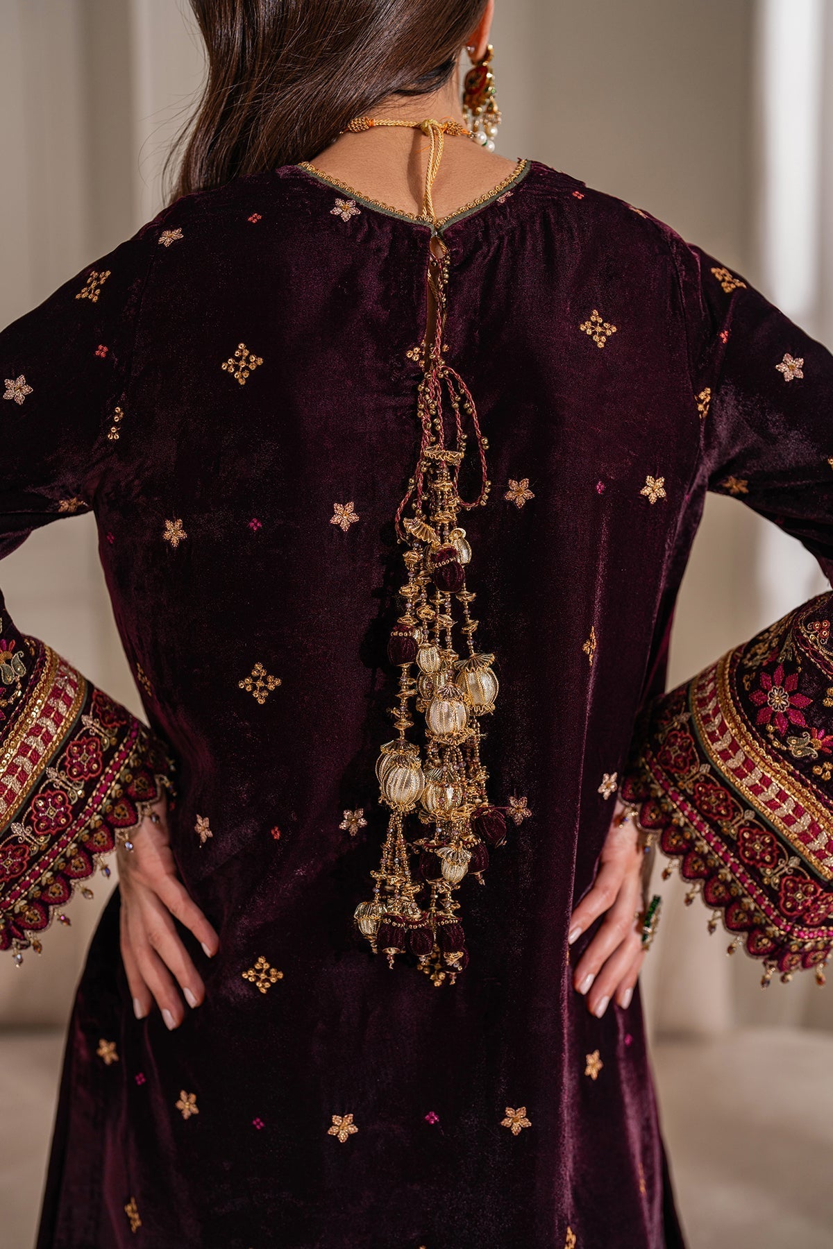 Embroidered Velvet UF-752 Style — Mairaz reproduction, product view 10 of 20