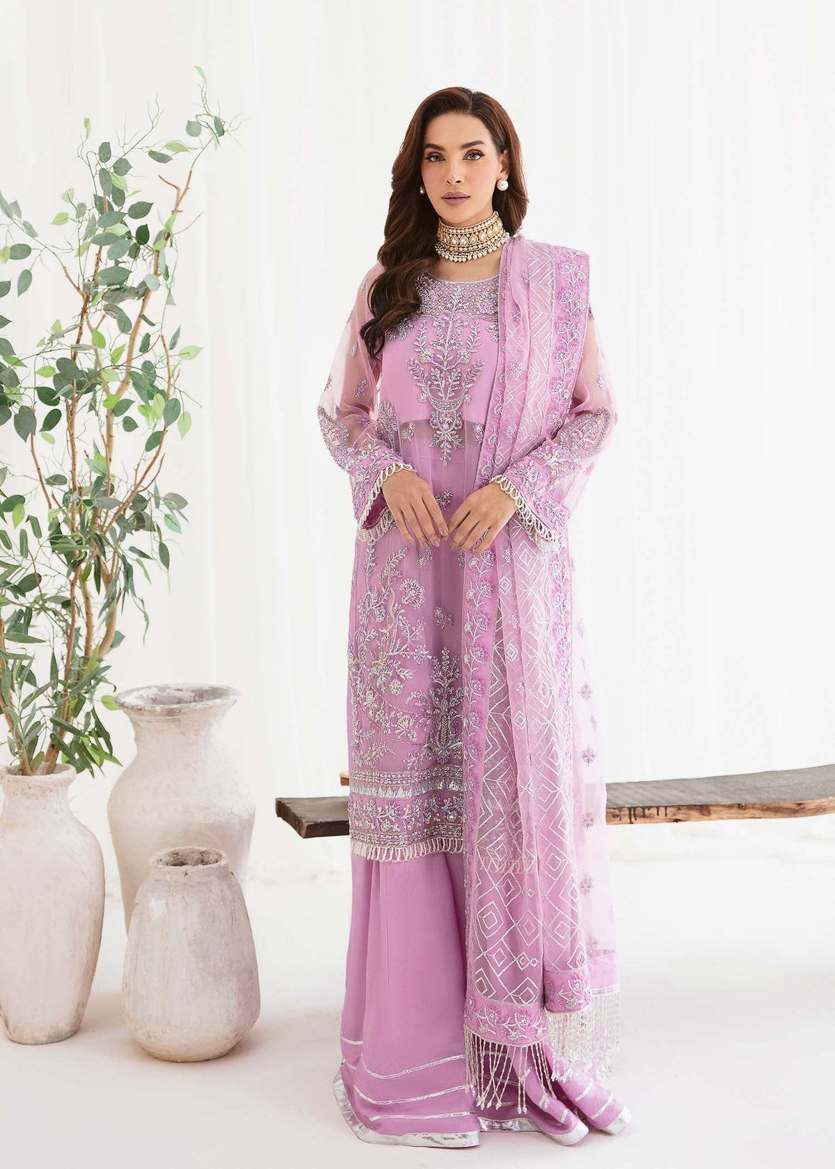 Noorain lilac shirt suit, reference outfit photograph 3 — Made by Mairaz reproduction