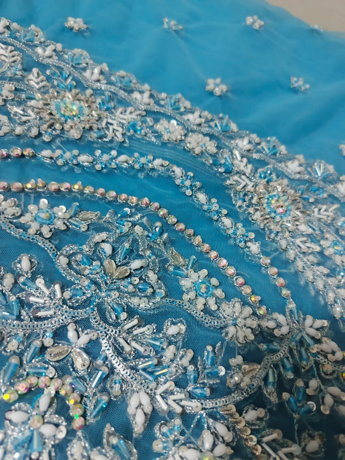 Sara Rohale Asghar Zumrud Ayin Style — Mairaz Turquoise Green Saree
