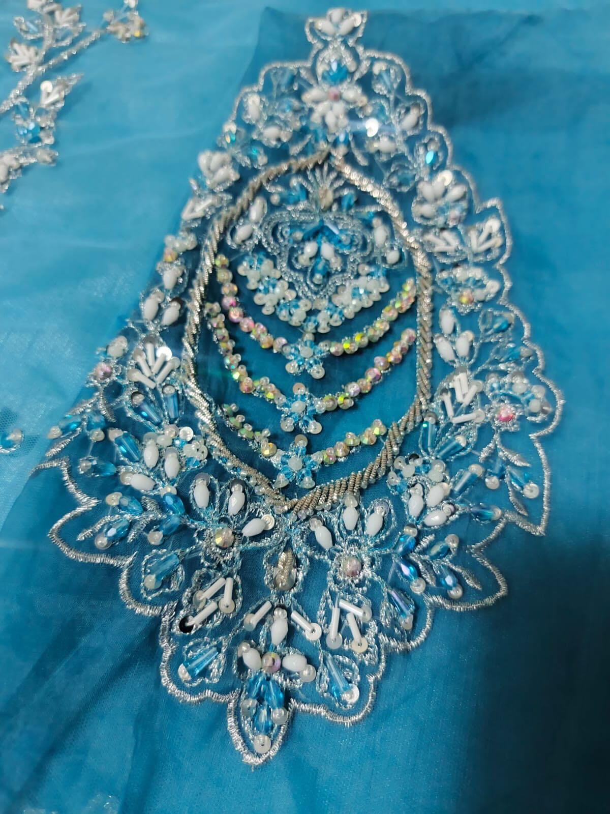 Sara Rohale Asghar Zumrud Ayin Style — Mairaz Turquoise Green Saree