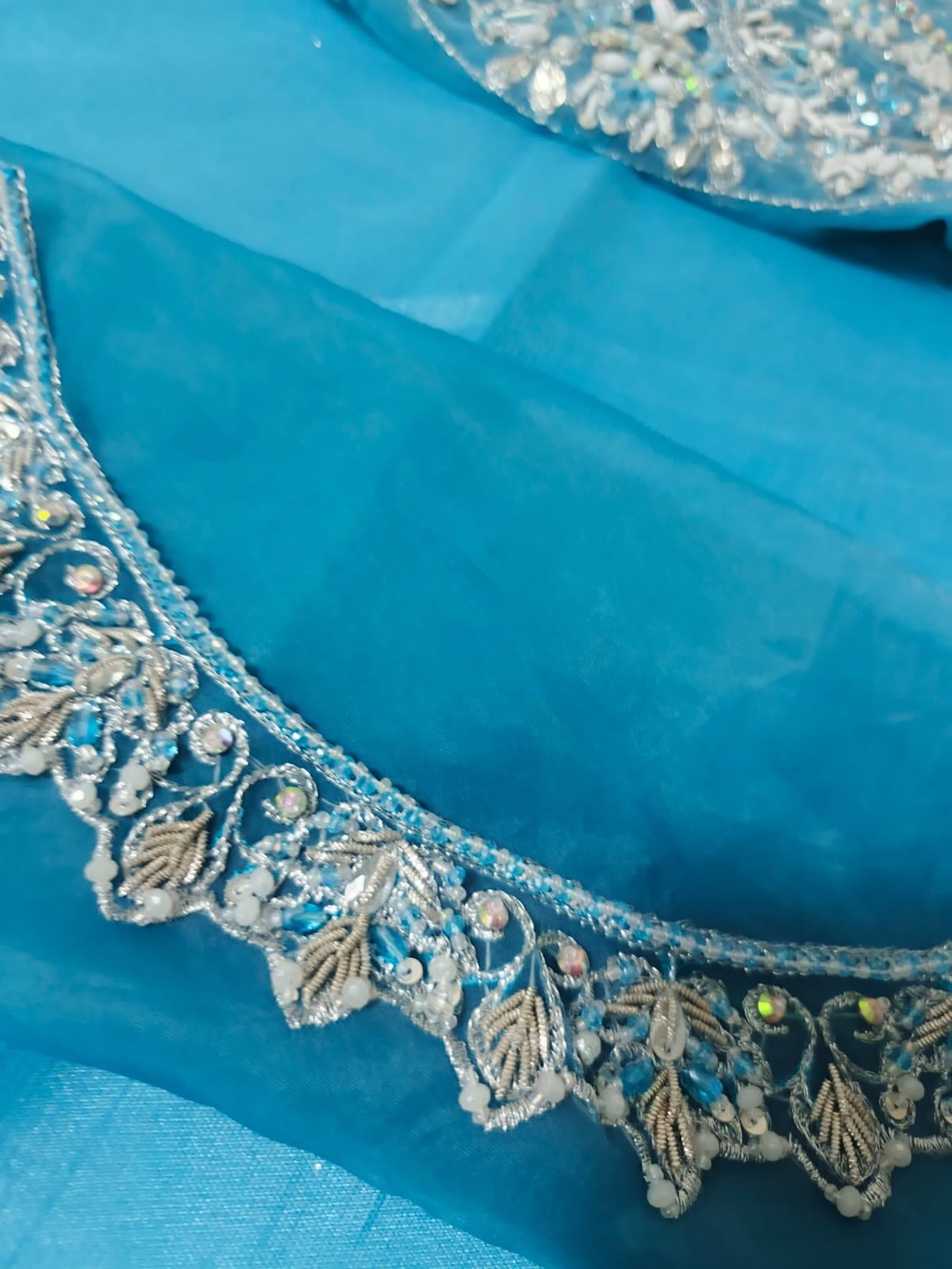Sara Rohale Asghar Zumrud Ayin Style — Mairaz Turquoise Green Saree
