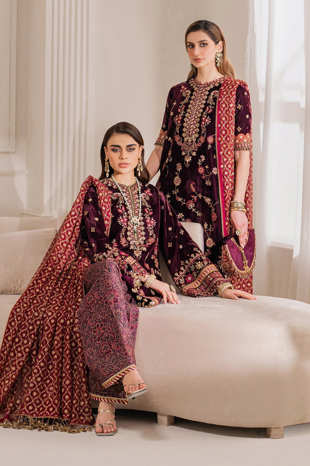 Embroidered Velvet UF-752 Style — Mairaz reproduction, product view 13 of 20
