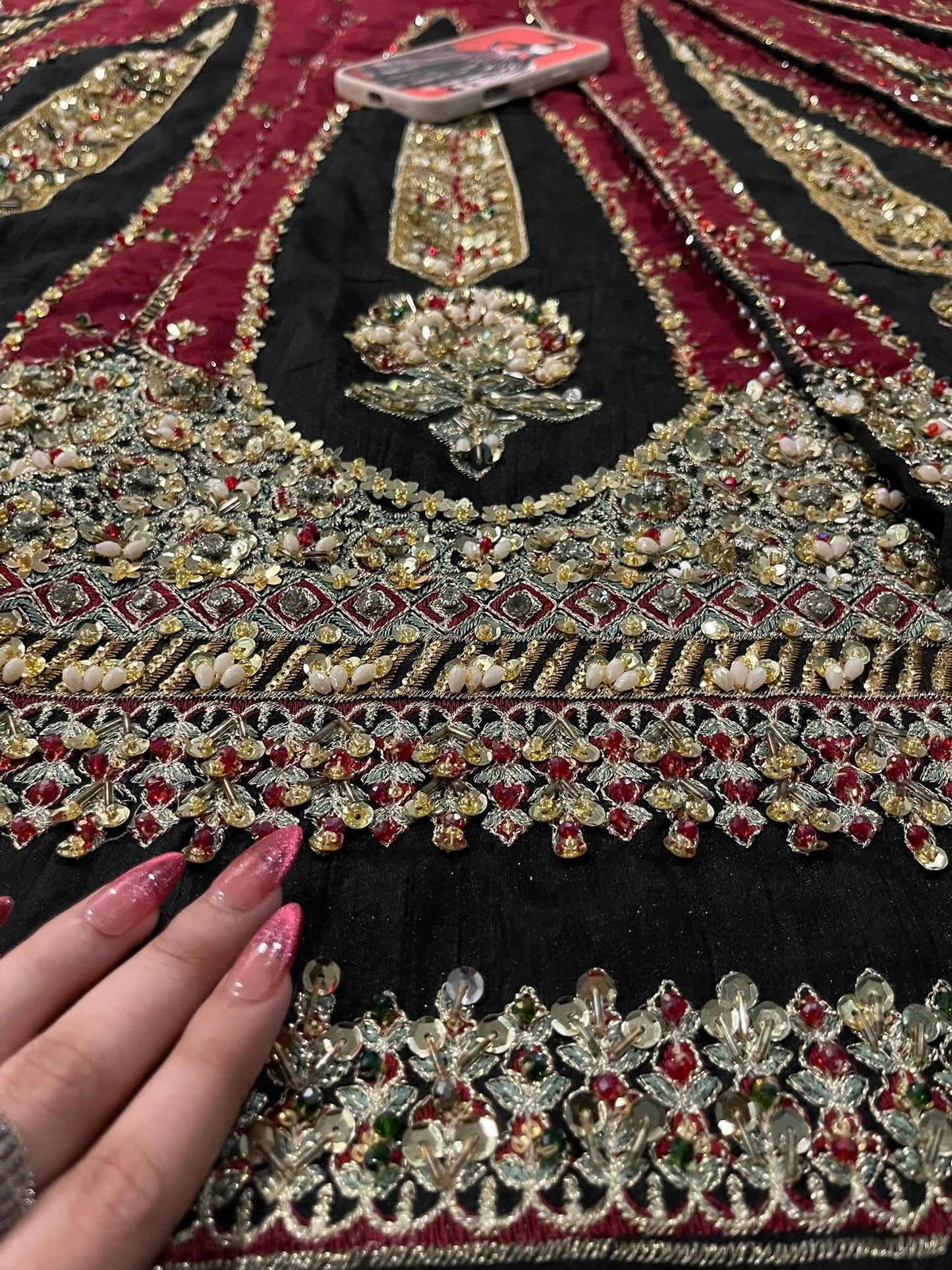 Republic Dil Raas Style — Mairaz Black & Maroon Sharara