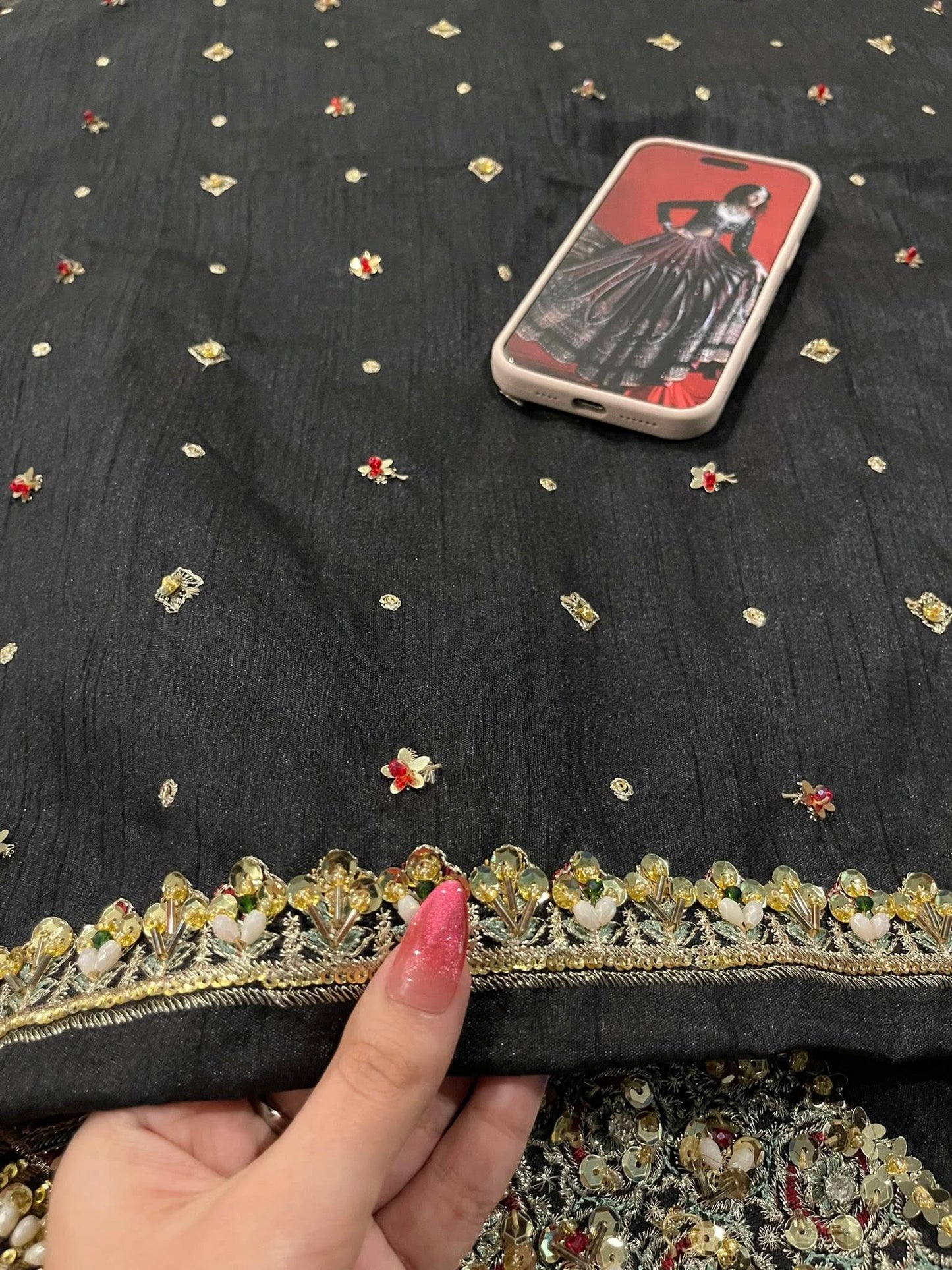 Republic Dil Raas Style — Mairaz Black & Maroon Sharara