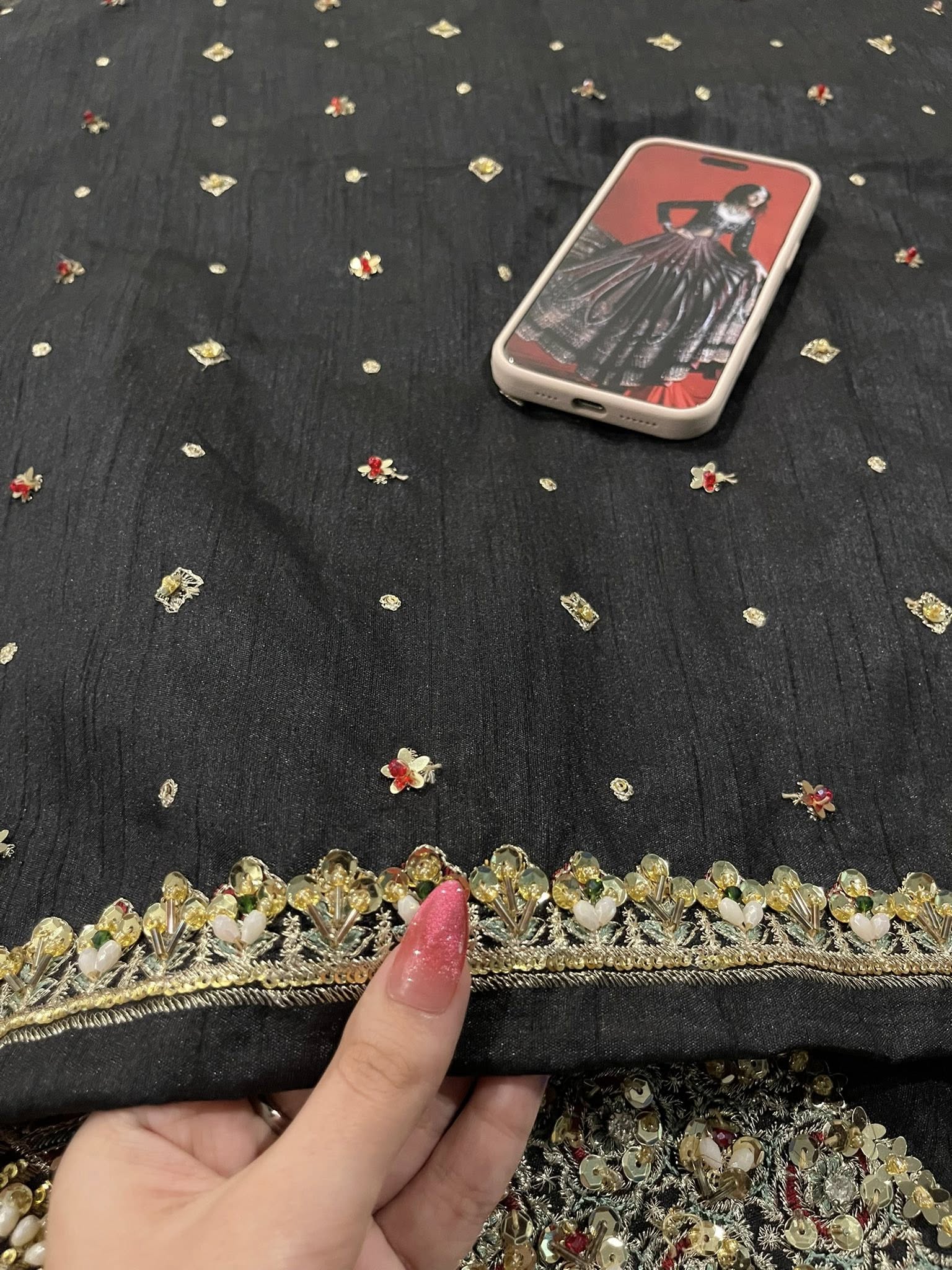 Republic Dil Raas Style — Mairaz Black & Maroon Sharara