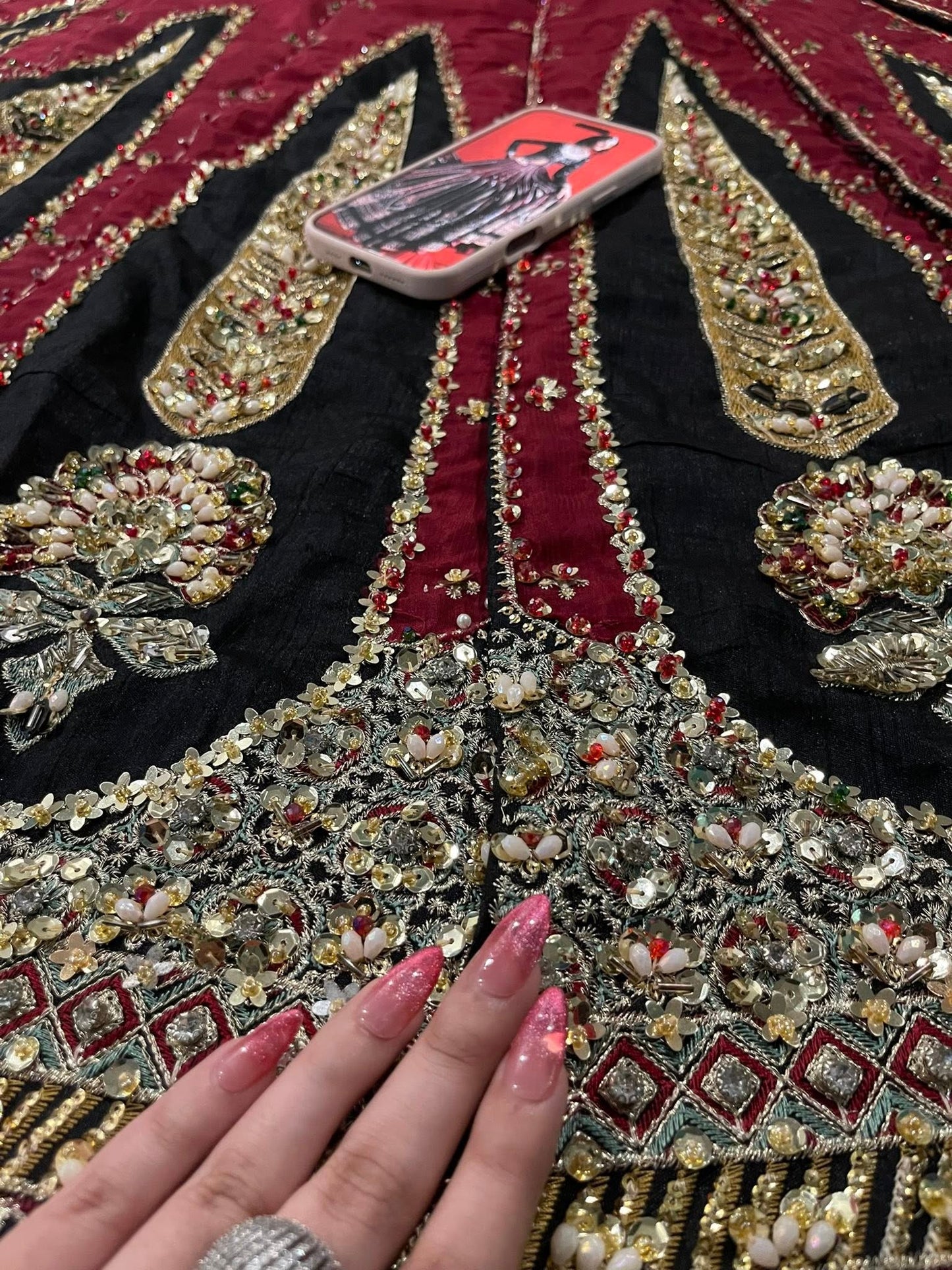 Republic Dil Raas Style — Mairaz Black & Maroon Sharara