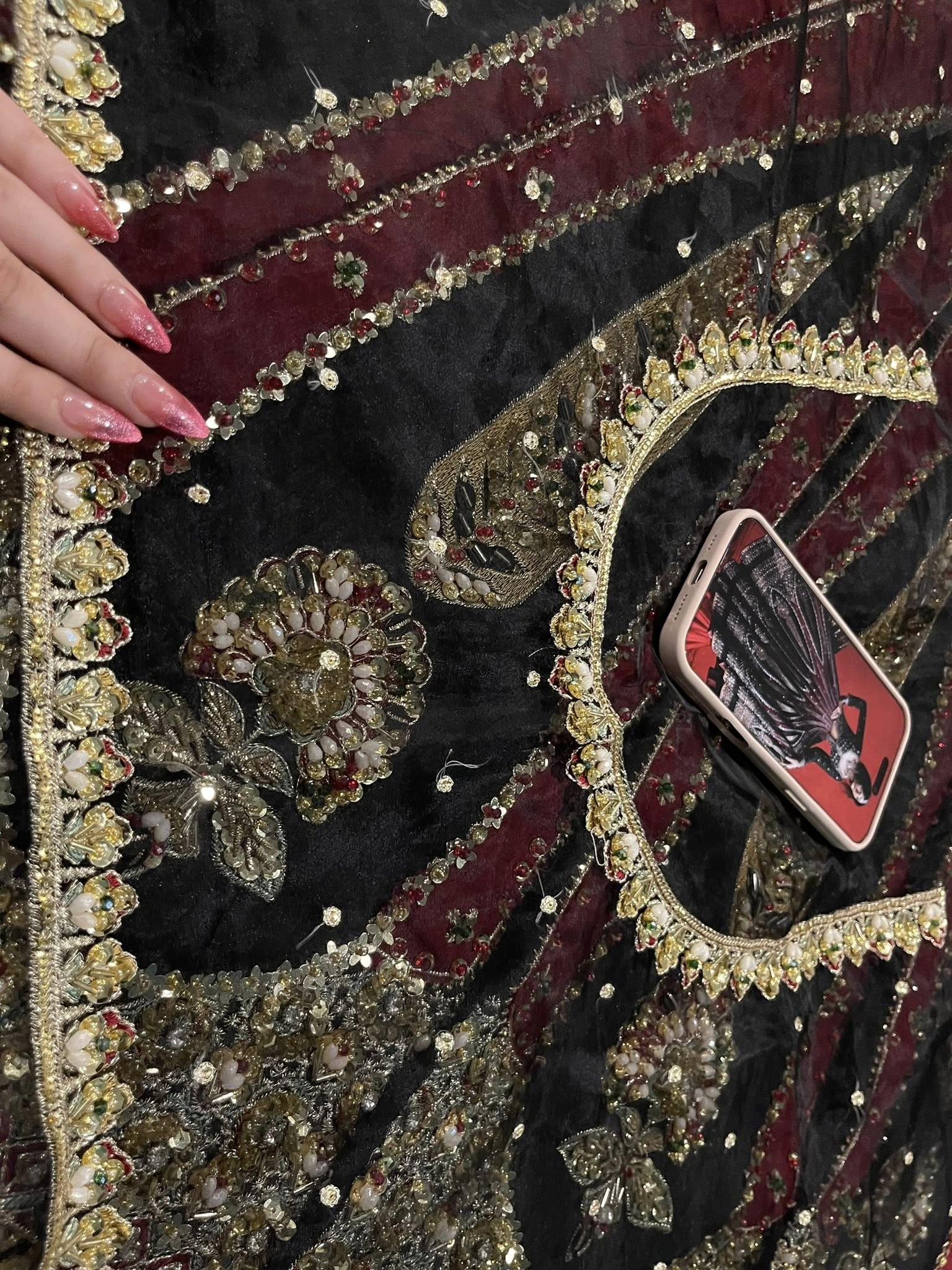 Republic Dil Raas Style — Mairaz Black & Maroon Sharara