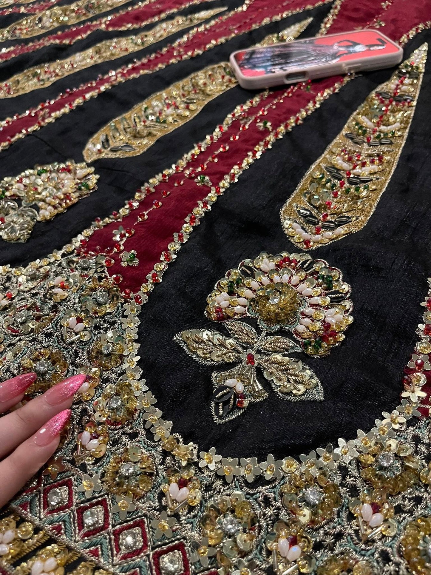Republic Dil Raas Style — Mairaz Black & Maroon Sharara