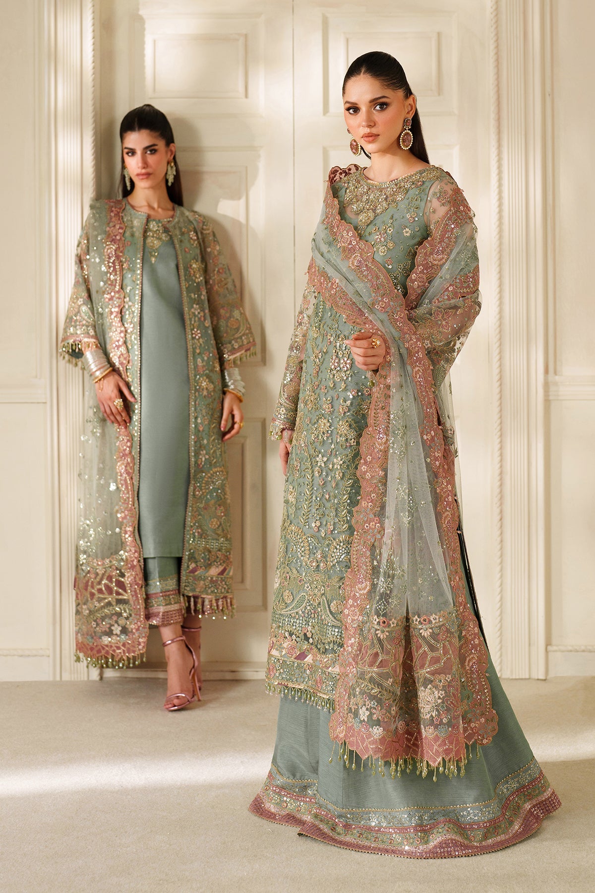Baroque Chantelle CH14-06 style — Mairaz sage green three-piece suit reference, view 3 of 8