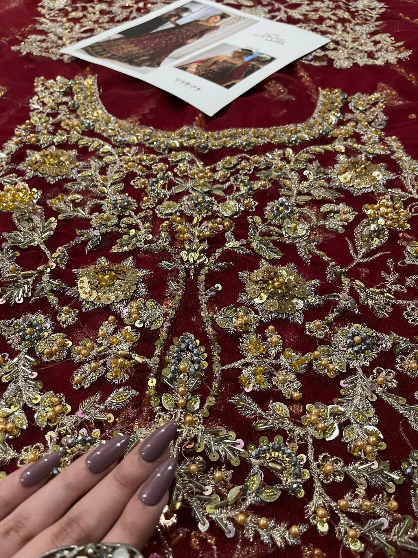 Haris Shakeel – Shifa Style, fabric and embroidery detail 1