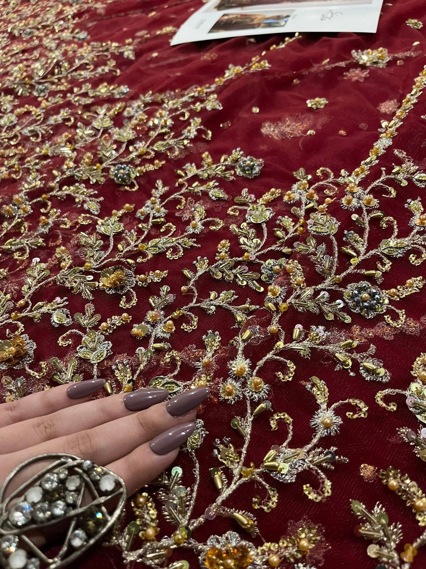 Haris Shakeel – Shifa Style, fabric and embroidery detail 12