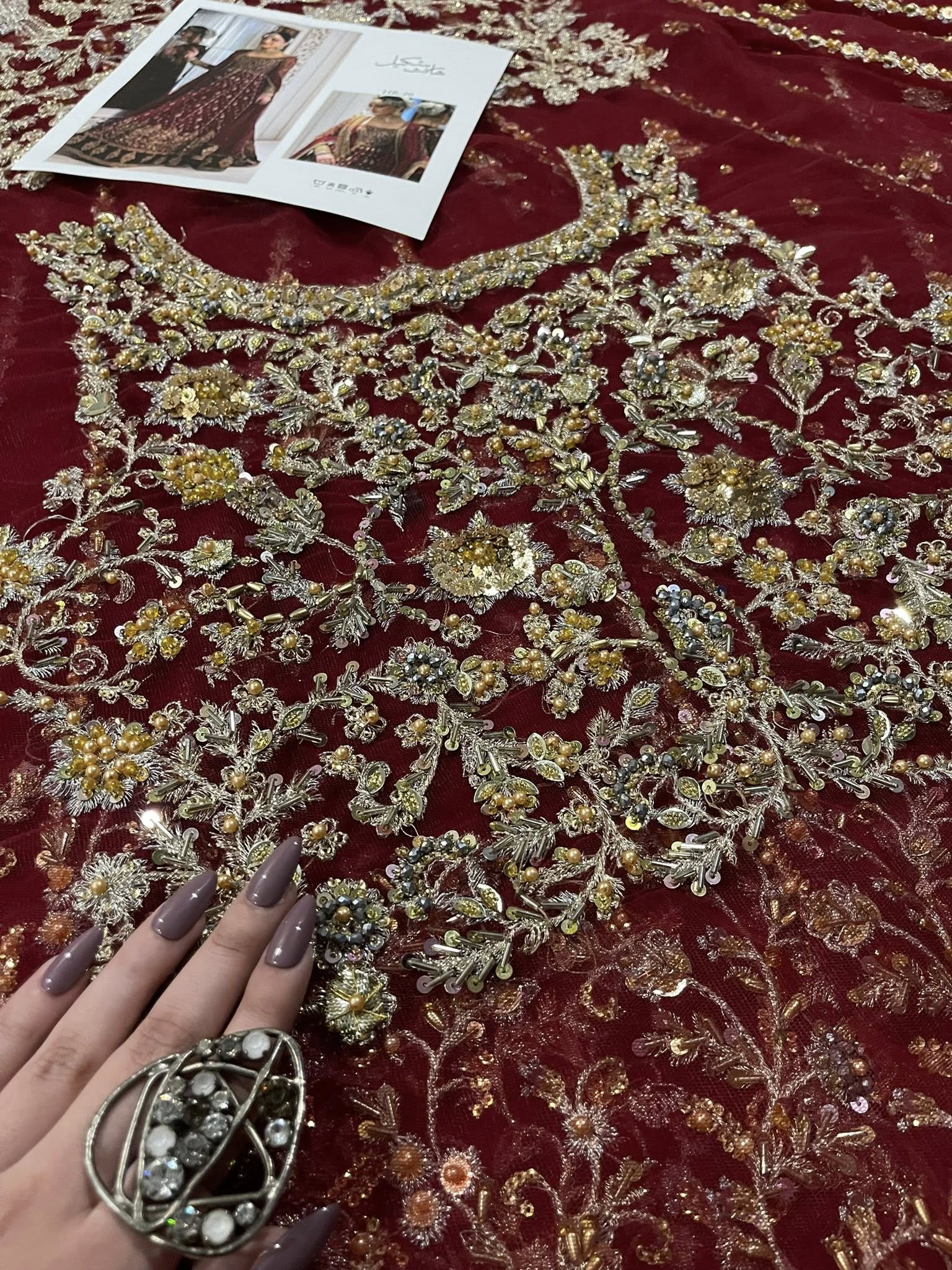 Haris Shakeel – Shifa Style, fabric and embroidery detail 11