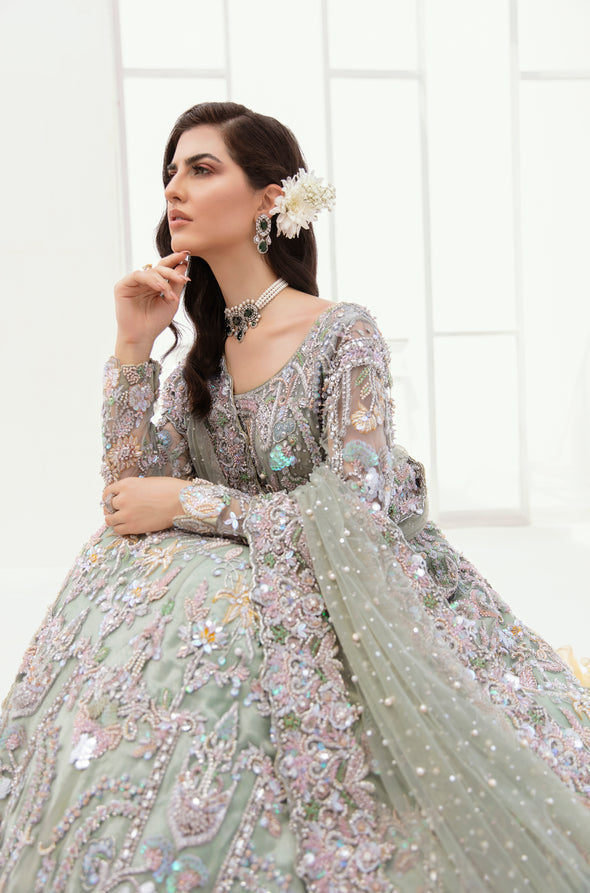 Ahmad Sultan Orchid style — Mairaz pistachio green maxi reference, view 3 of 6