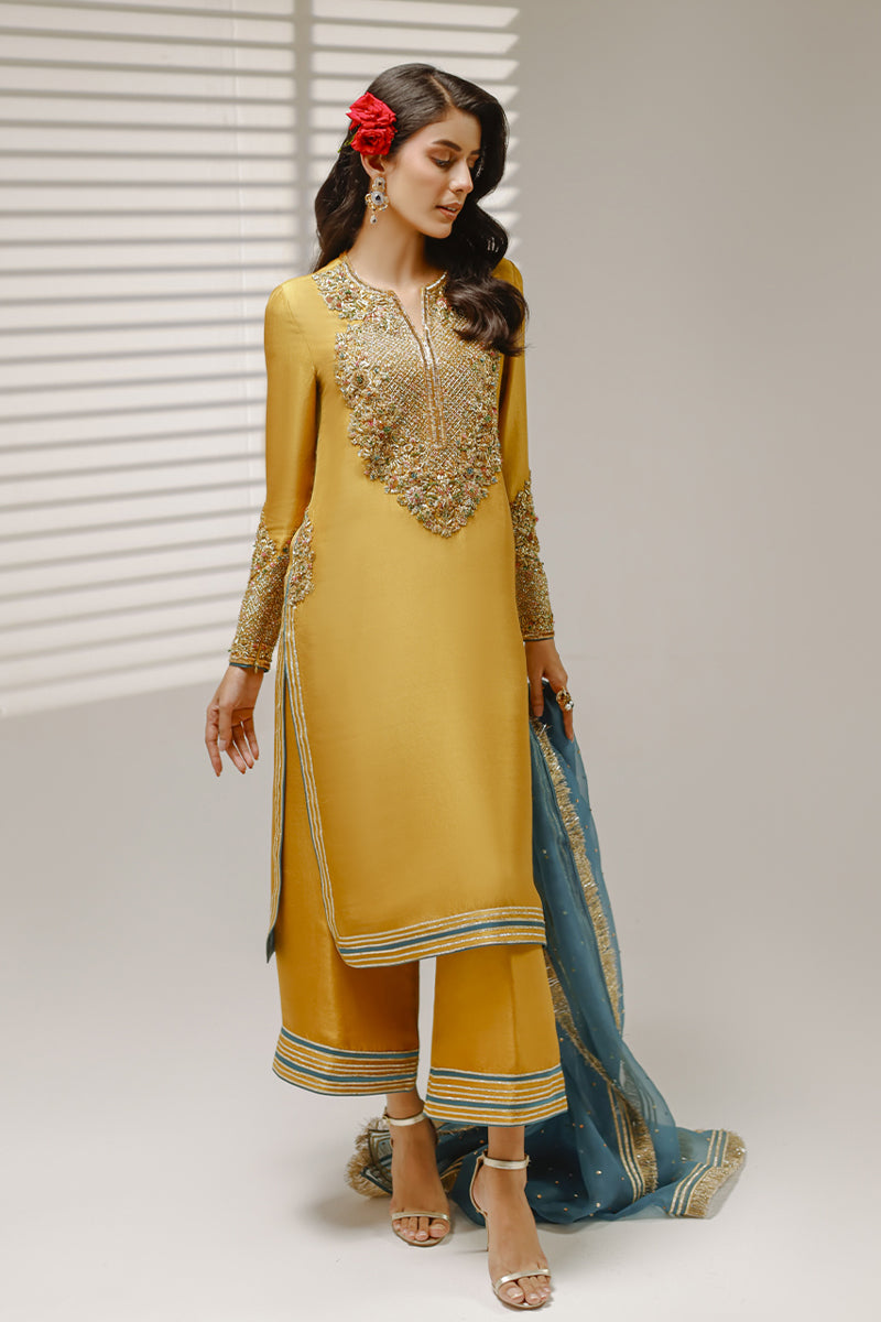 Shahid Chauhan Hone Hue Style — Mairaz Sage & Jade Formal Ensemble