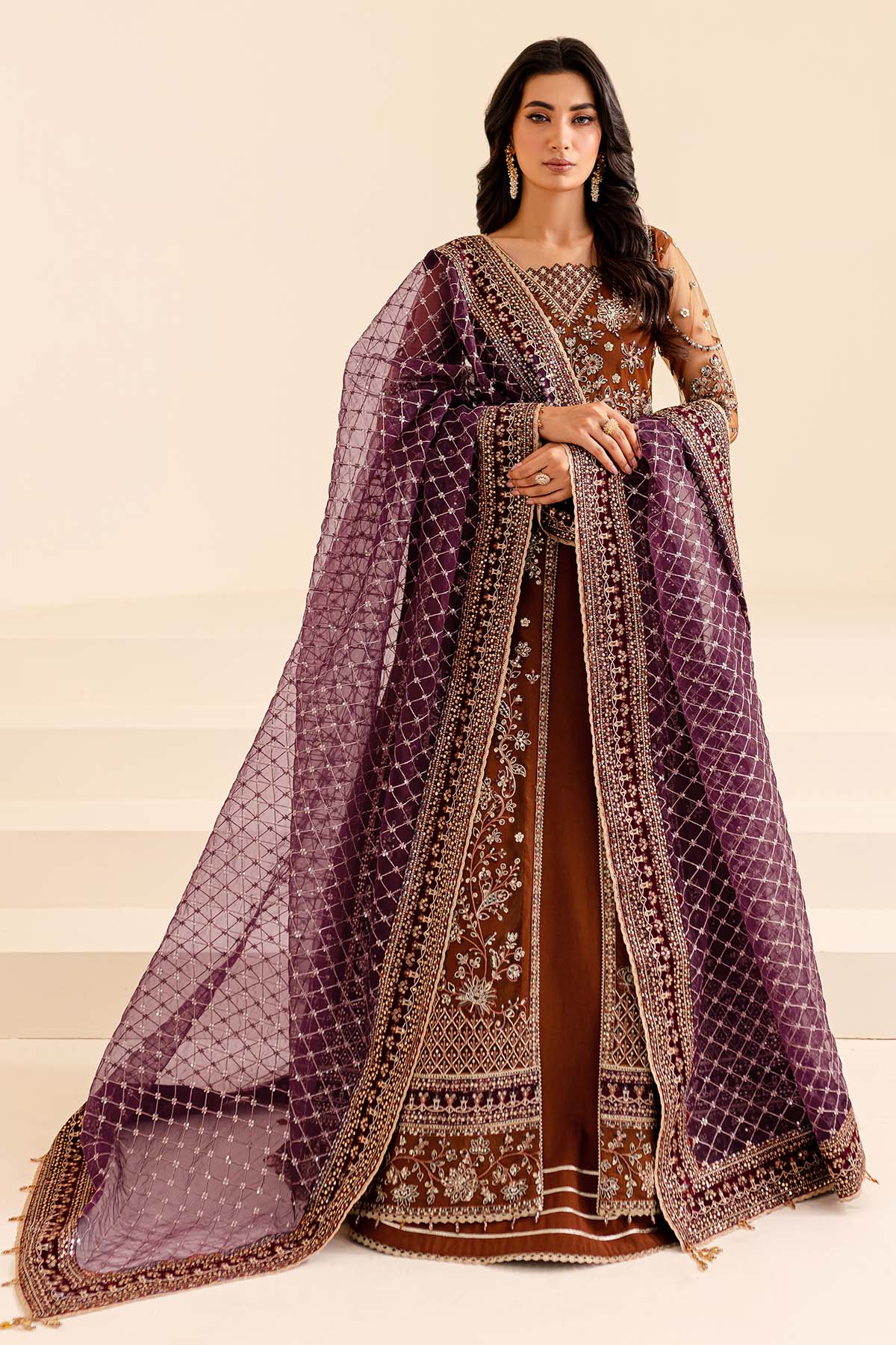 Farasha Crimson Allure Style — Mairaz Three-Piece Suit