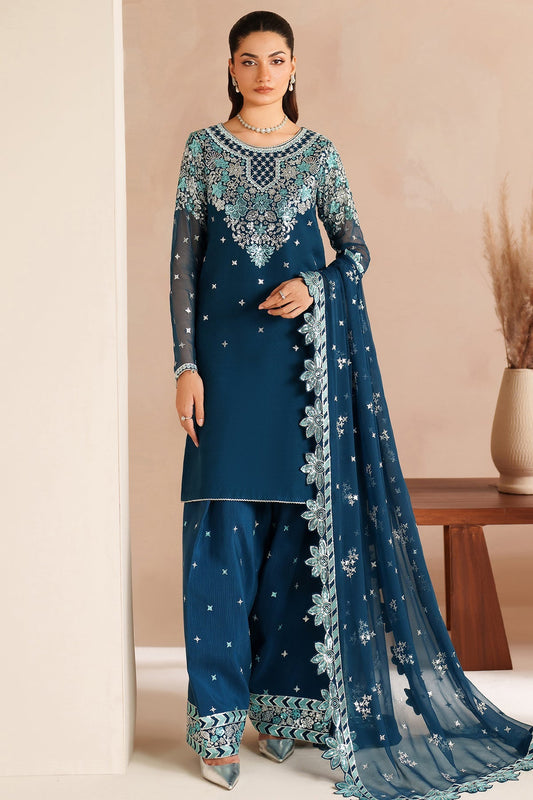 Farasha Cobalt Haze Style — Mairaz Three-Piece Suit