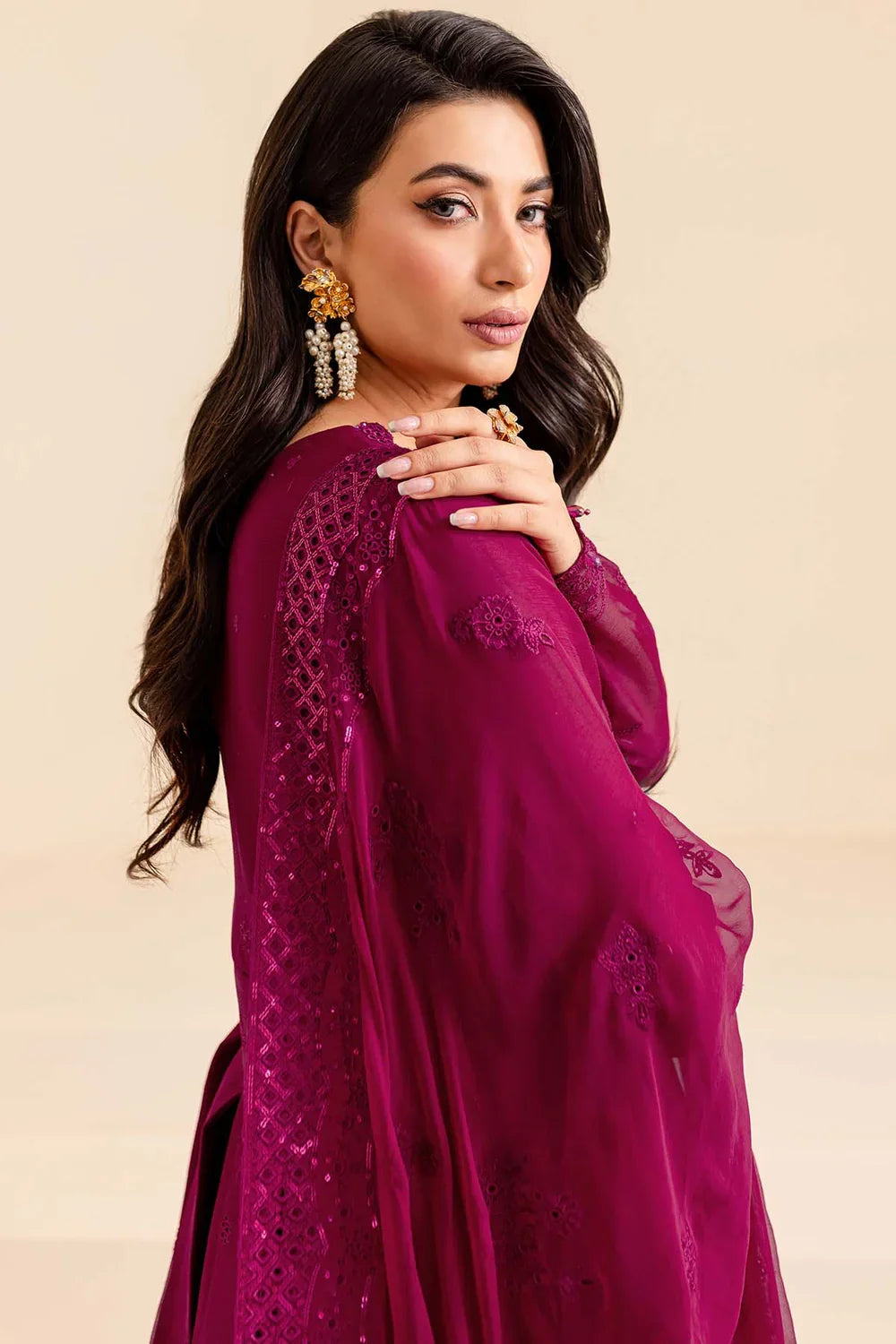 Farasha Mystic Mauve Style — Mairaz Three-Piece Suit