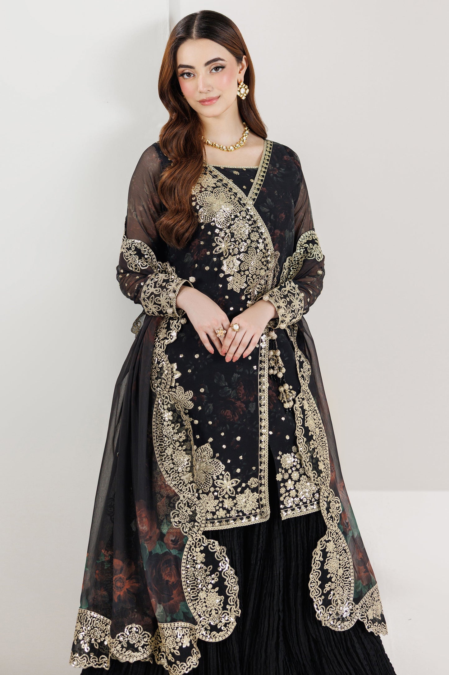 Farasha Raven Noir Style — Mairaz Three-Piece Suit