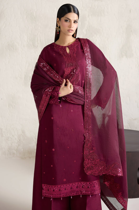Farasha Fuchsia Glow Style — Mairaz Three-Piece Suit