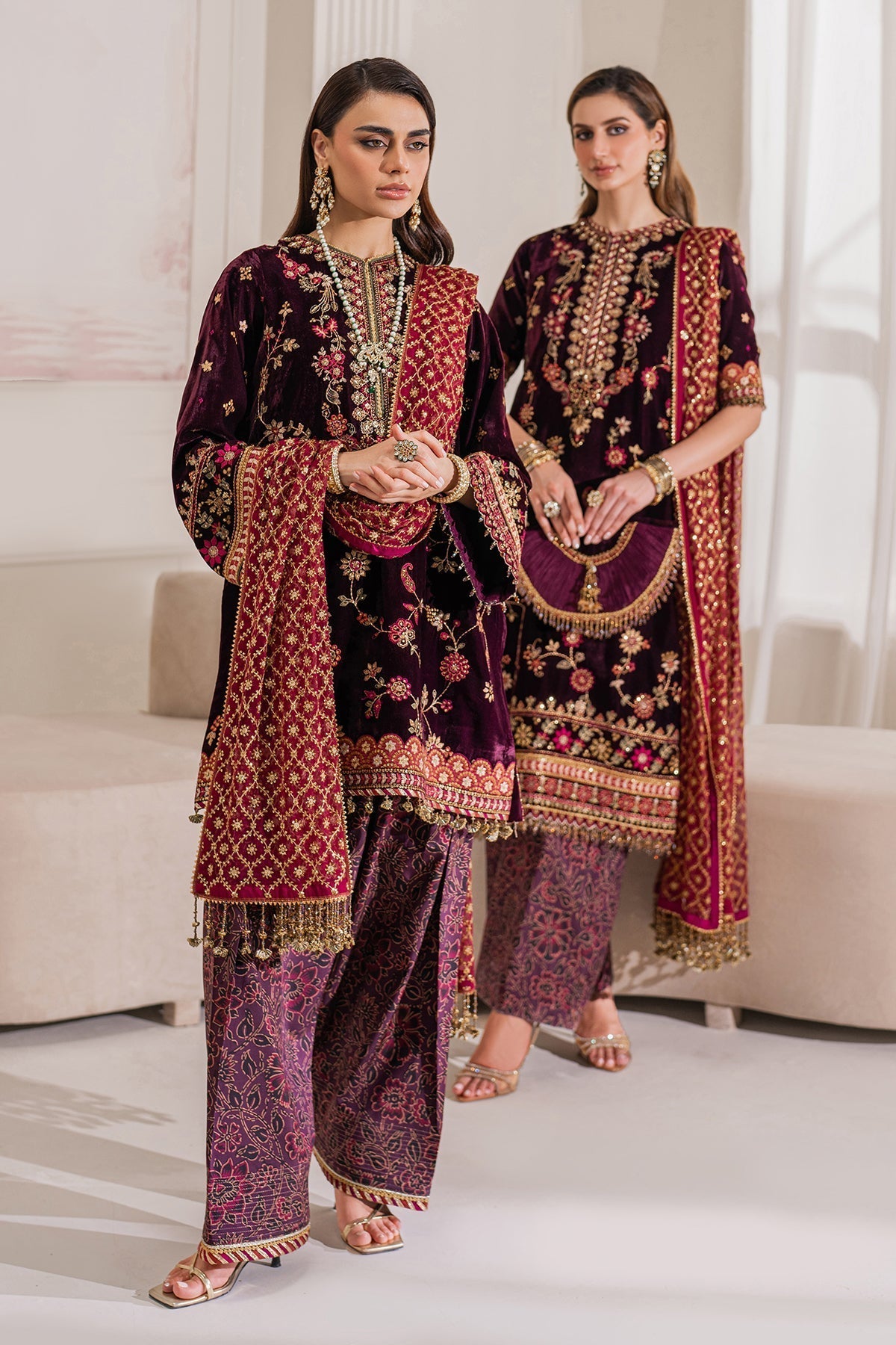 Embroidered Velvet UF-752 Style — Mairaz reproduction, product view 15 of 20