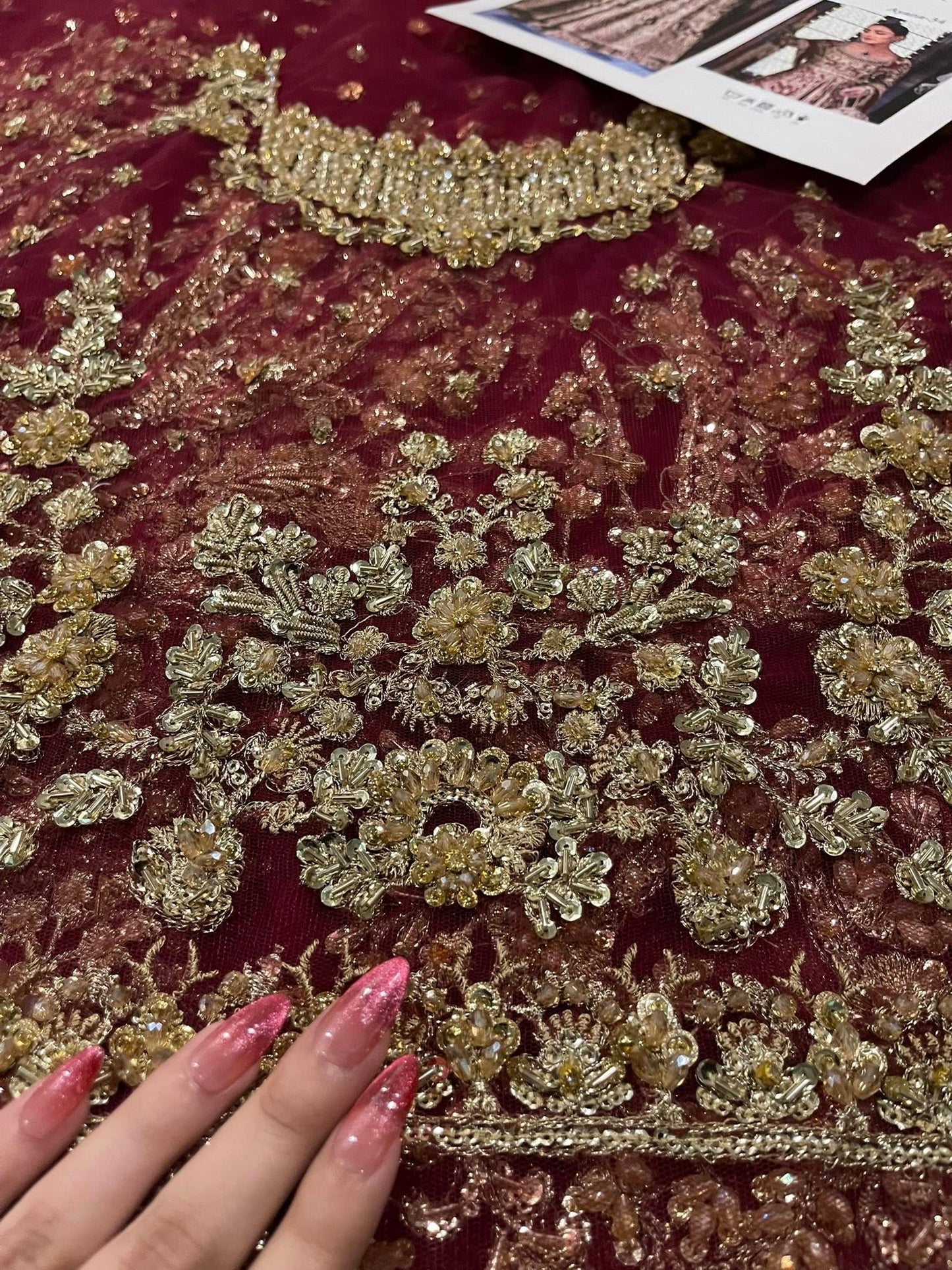 Faiza Saqlain Ayana Style — Mairaz Maroon Lehenga
