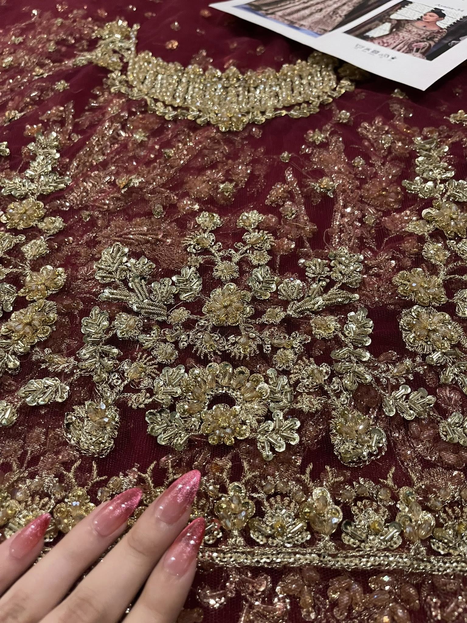 Faiza Saqlain Ayana Style — Mairaz Maroon Lehenga
