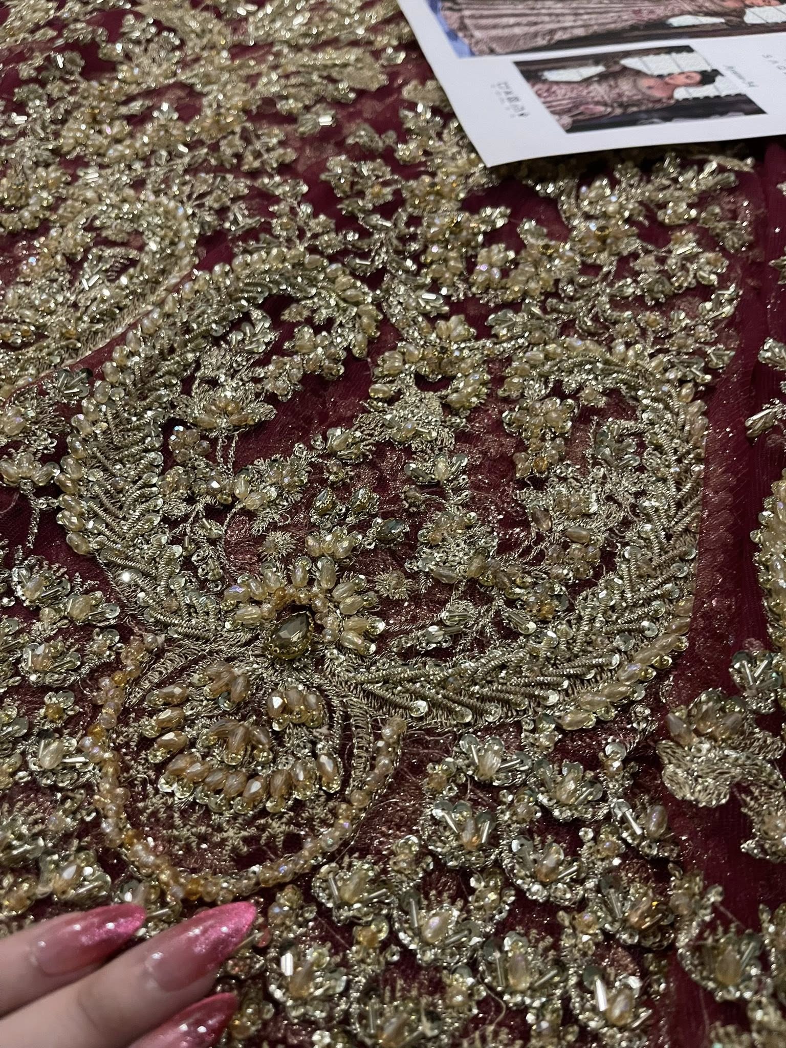 Faiza Saqlain Ayana Style — Mairaz Maroon Lehenga
