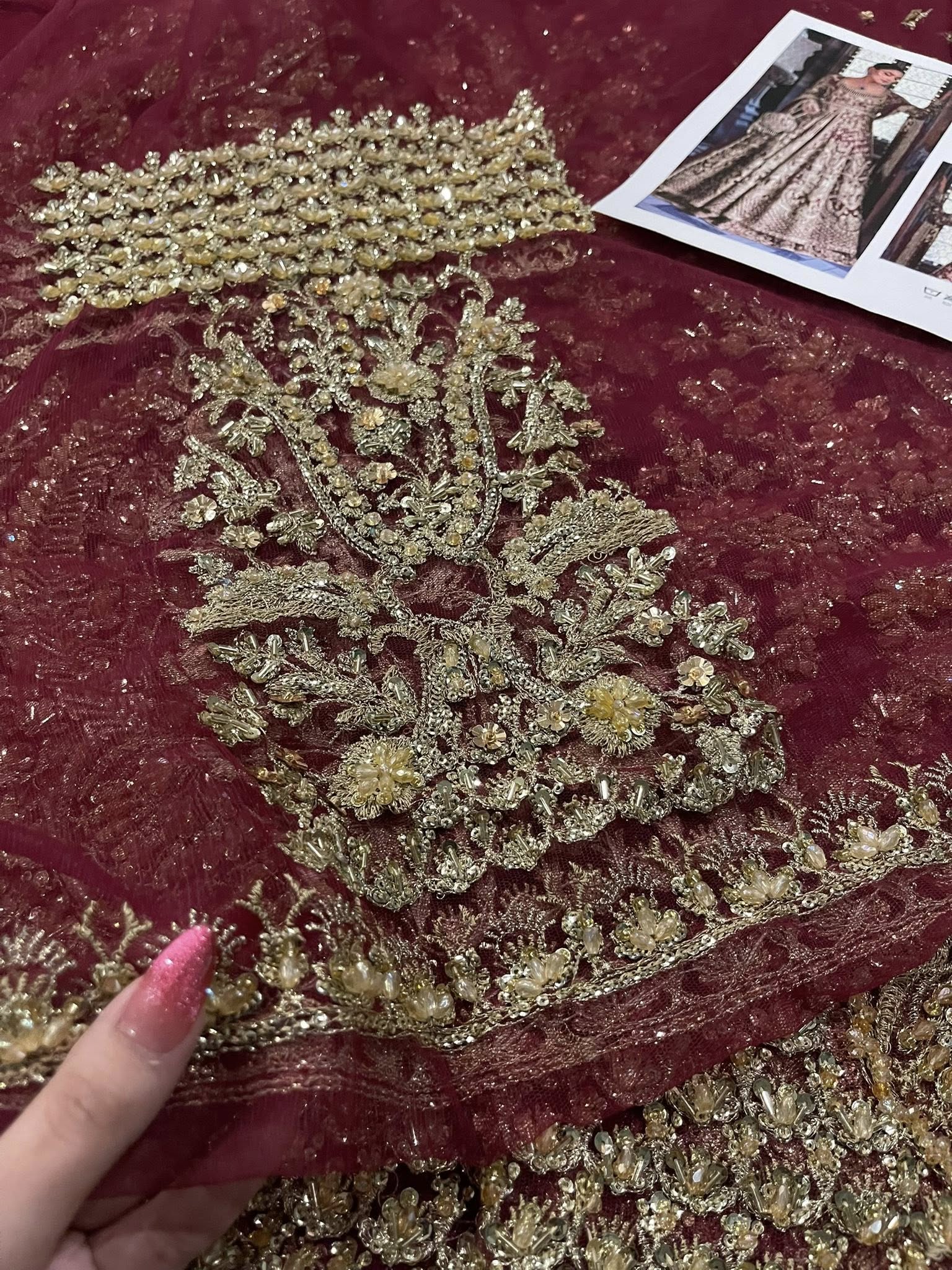 Faiza Saqlain Ayana Style — Mairaz Maroon Lehenga