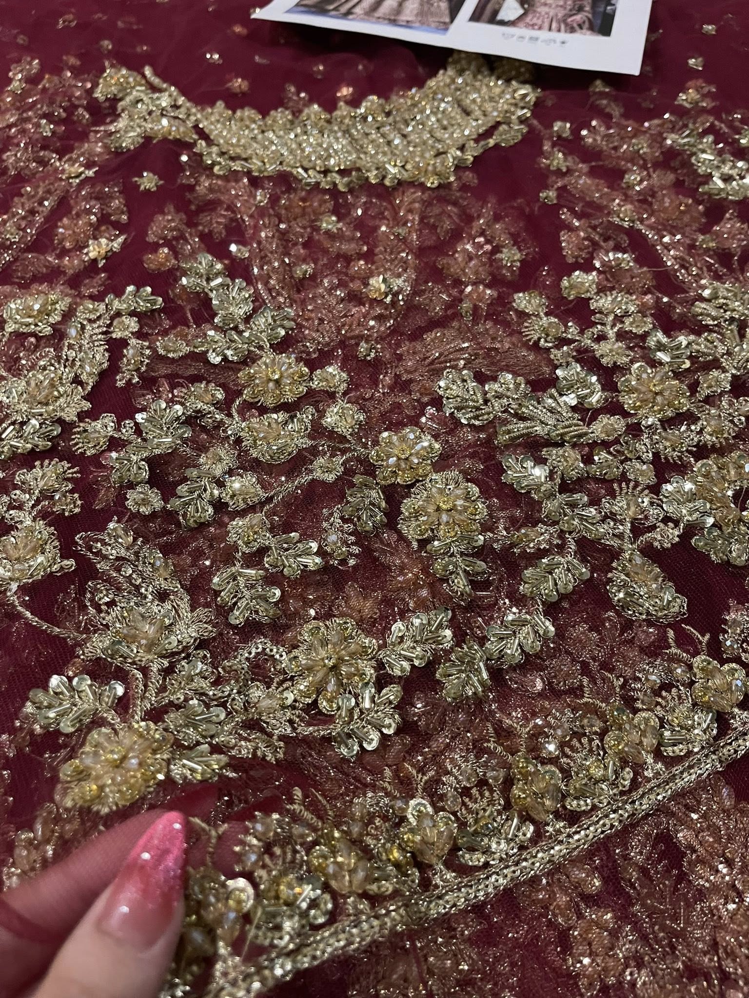 Faiza Saqlain Ayana Style — Mairaz Maroon Lehenga