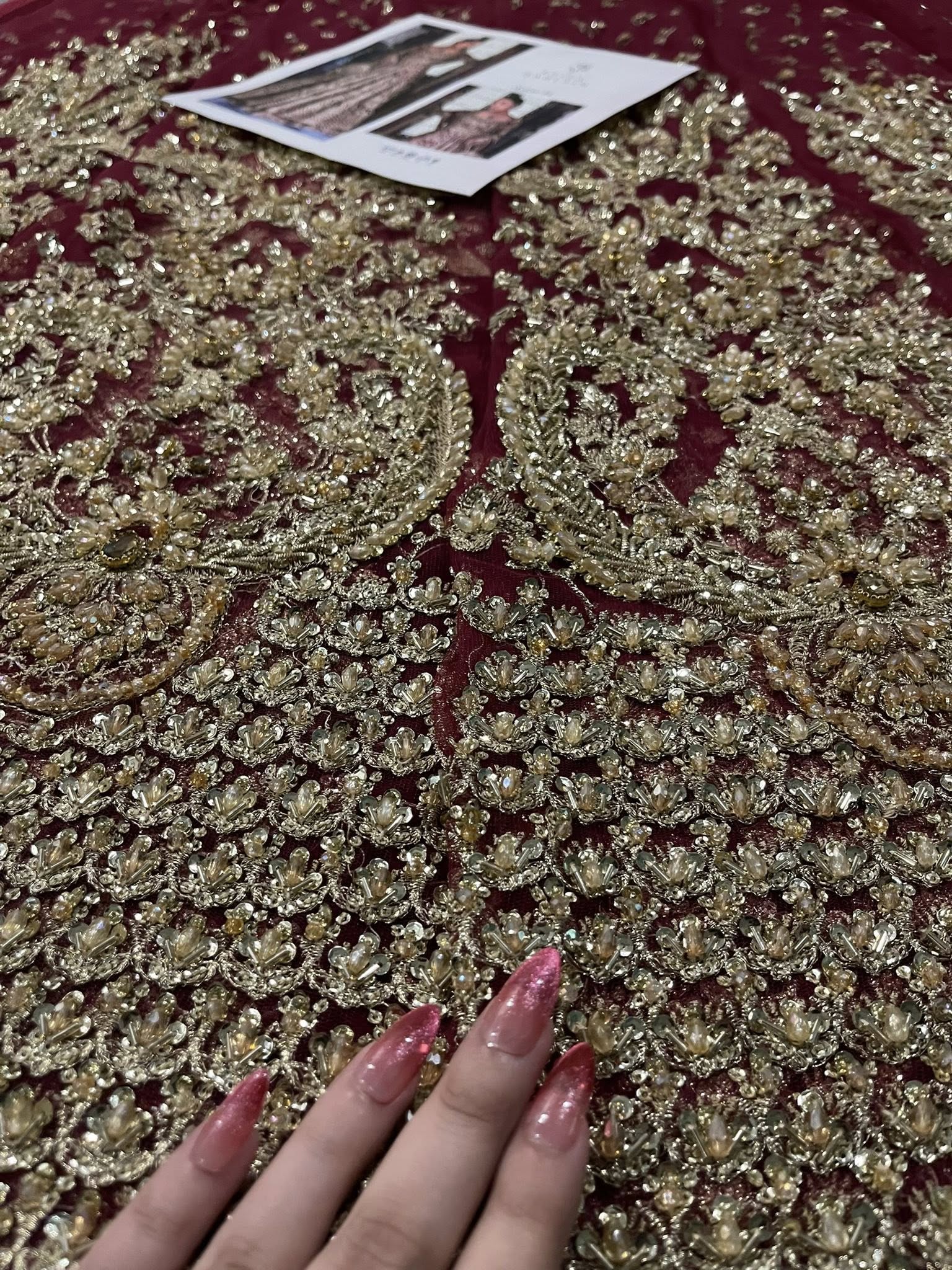 Faiza Saqlain Ayana Style — Mairaz Maroon Lehenga