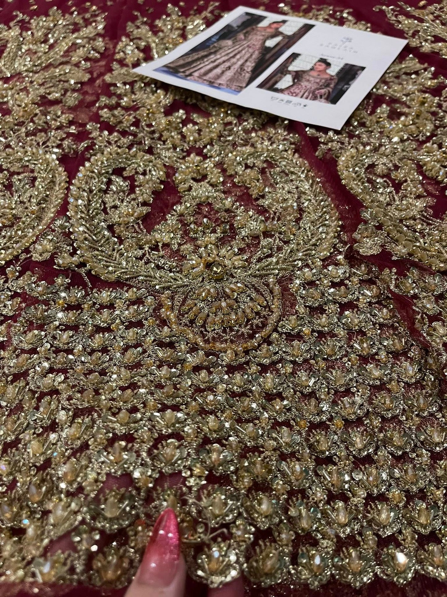 Faiza Saqlain Ayana Style — Mairaz Maroon Lehenga