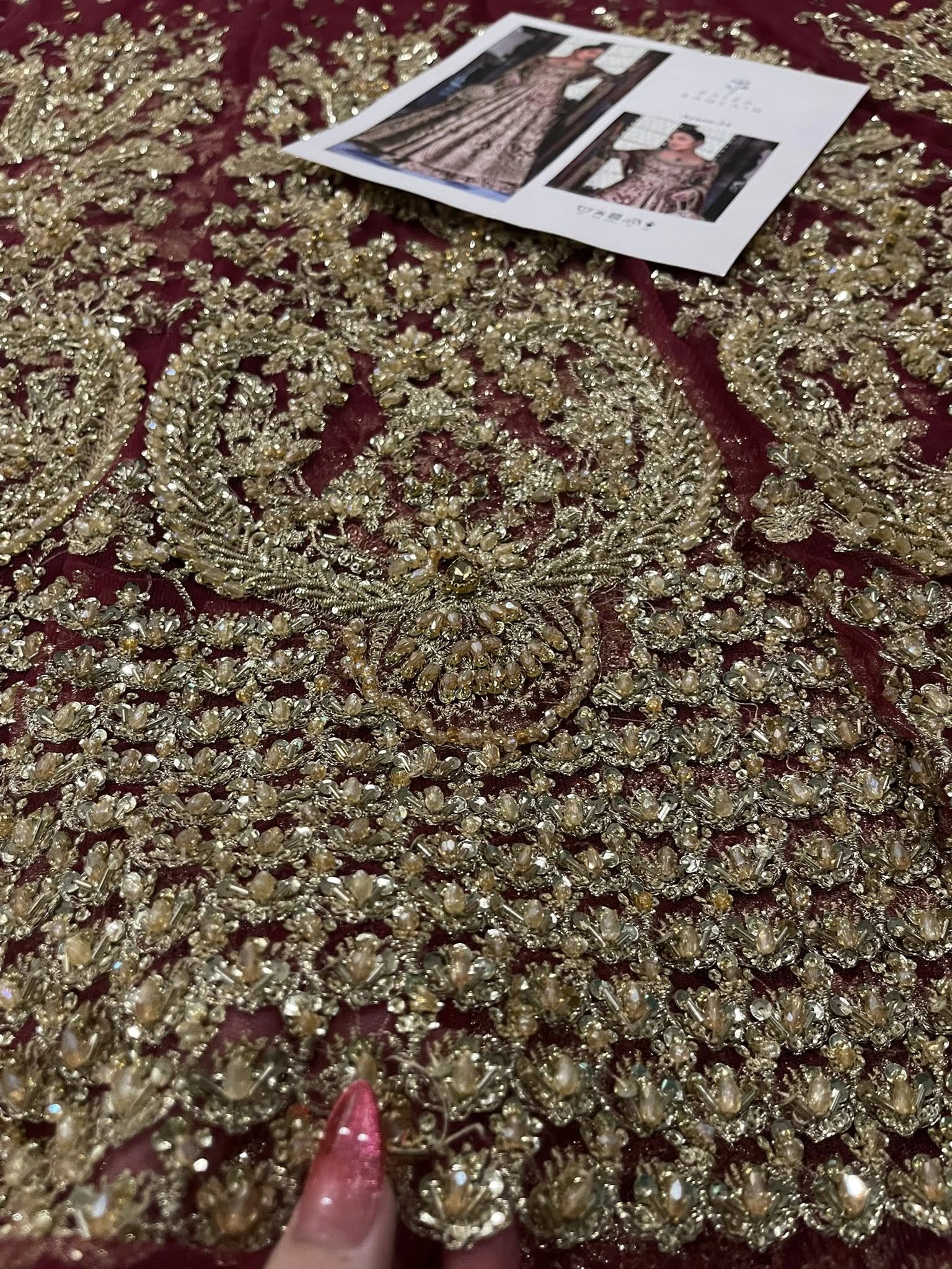 Faiza Saqlain Ayana Style — Mairaz Maroon Lehenga