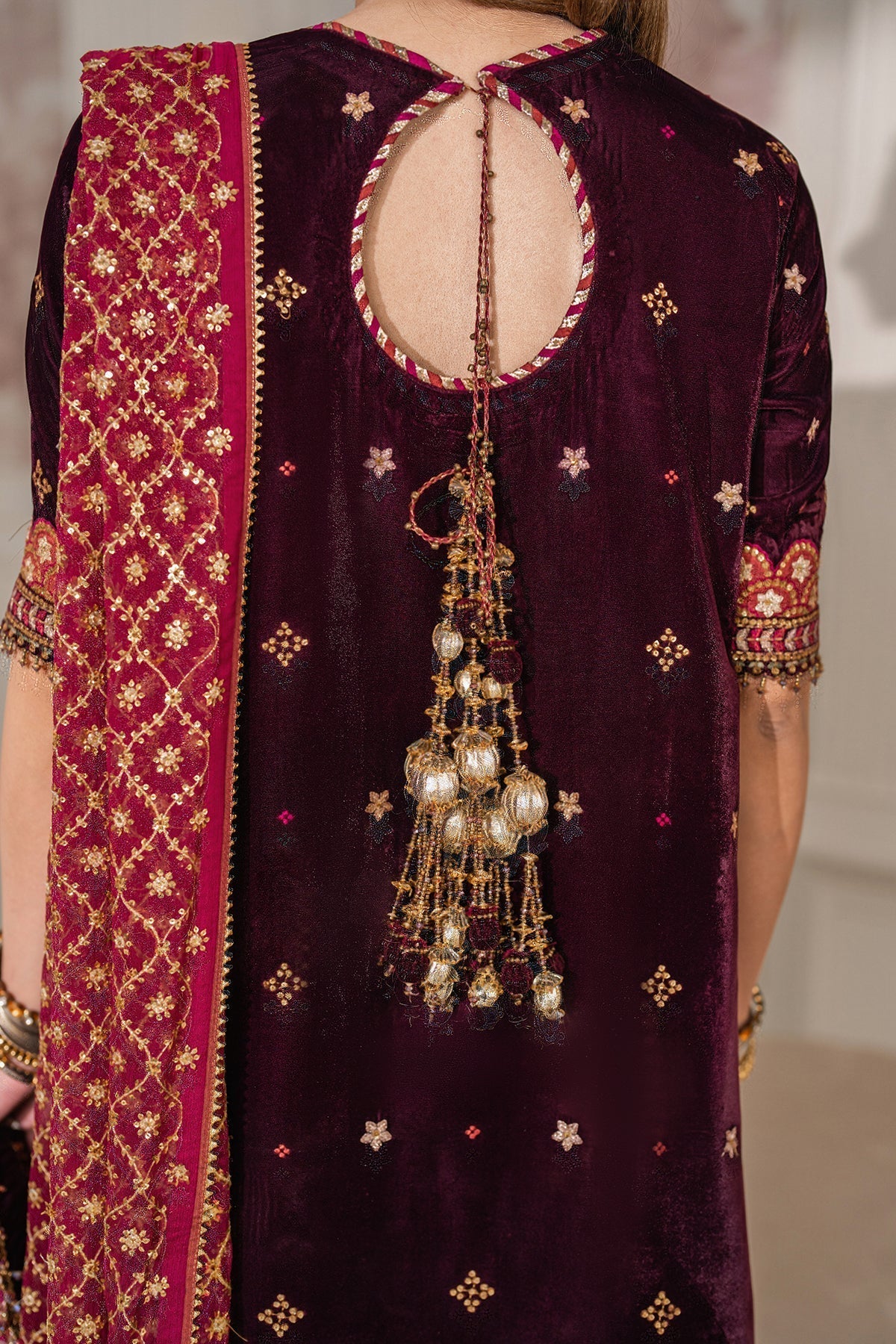 Embroidered Velvet UF-752 Style — Mairaz reproduction, product view 16 of 20