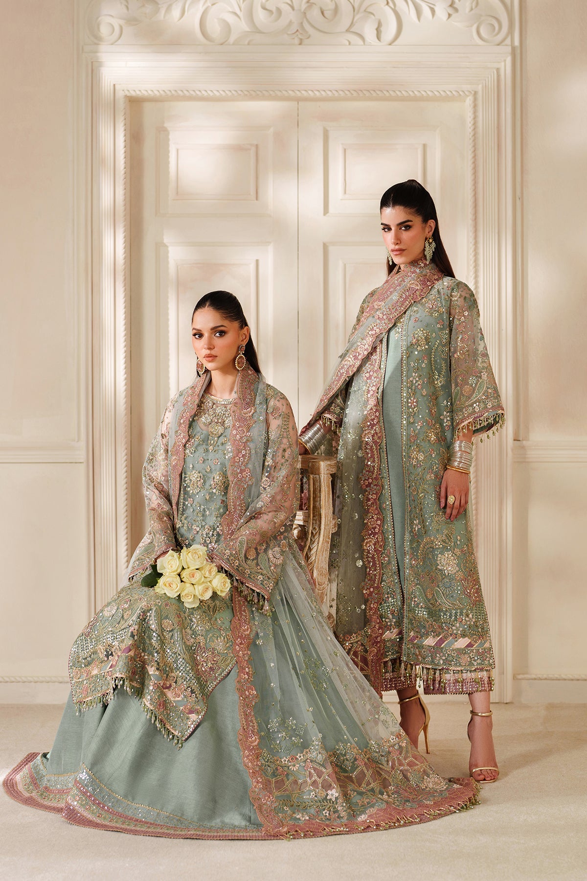 Baroque Chantelle CH14-06 style — Mairaz sage green three-piece suit reference, view 6 of 8