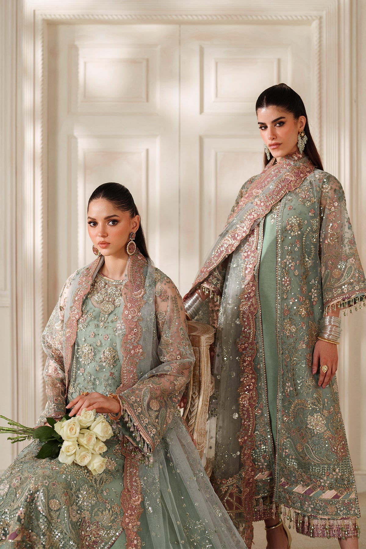 Baroque Chantelle CH14-06 style — Mairaz sage green three-piece suit reference, view 7 of 8