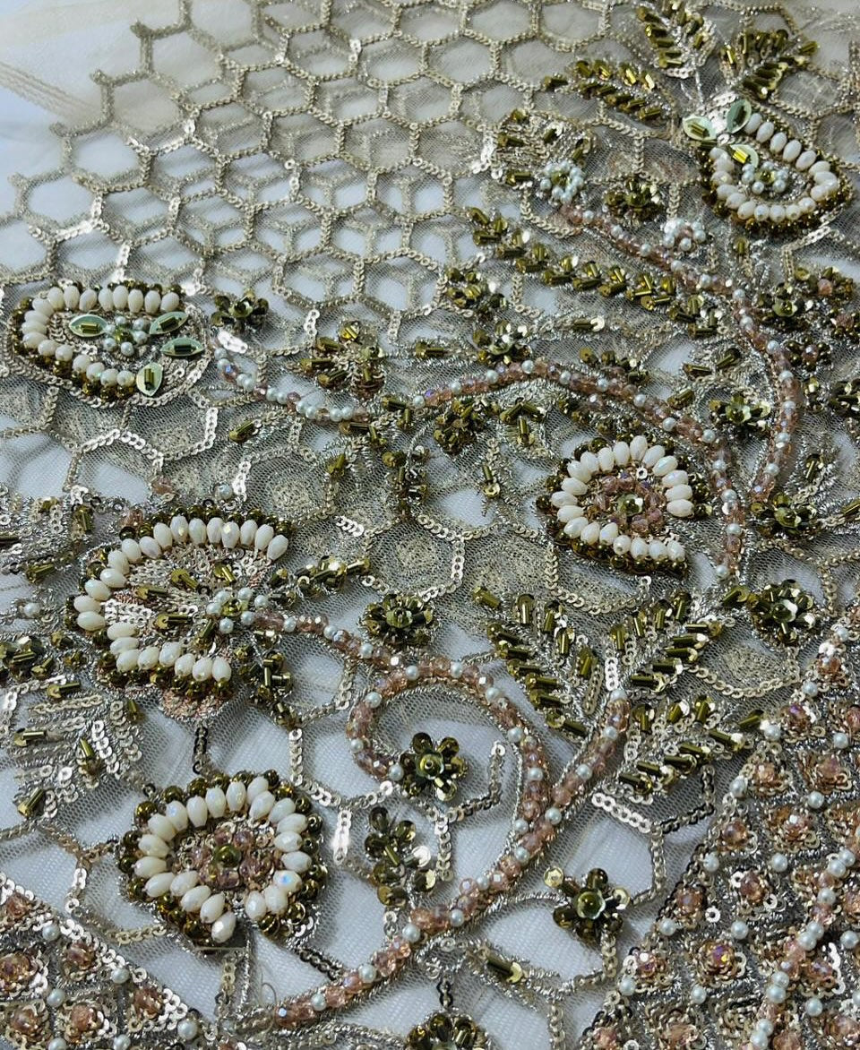 Maria B Azureh Style — Mairaz Champagne Gold Lehenga