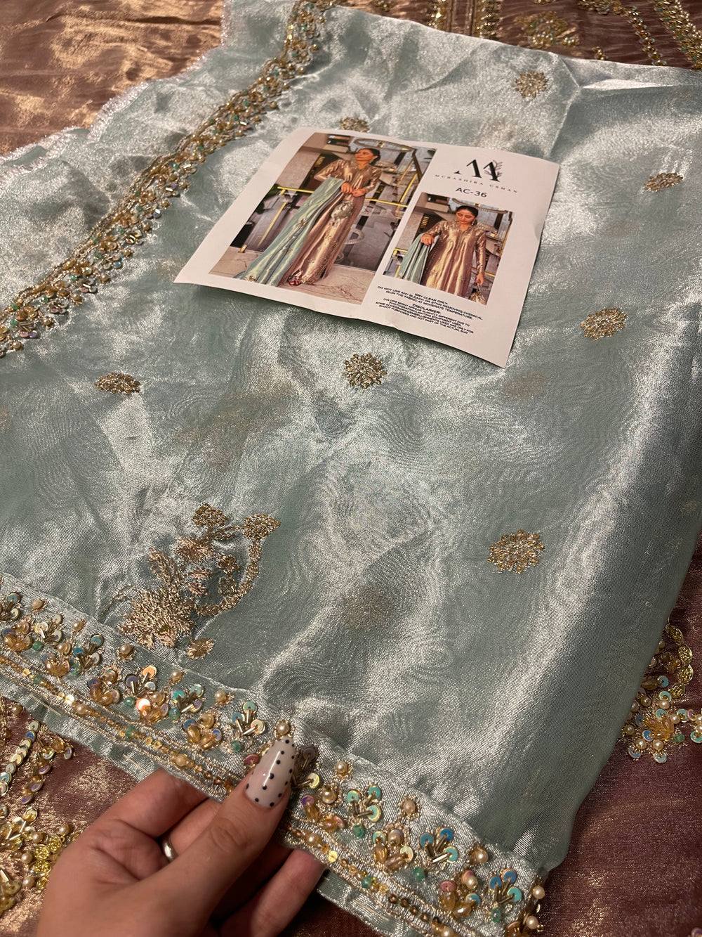 Republic Women Wear Noor Style — Mairaz Mauve & Turquoise Sharara