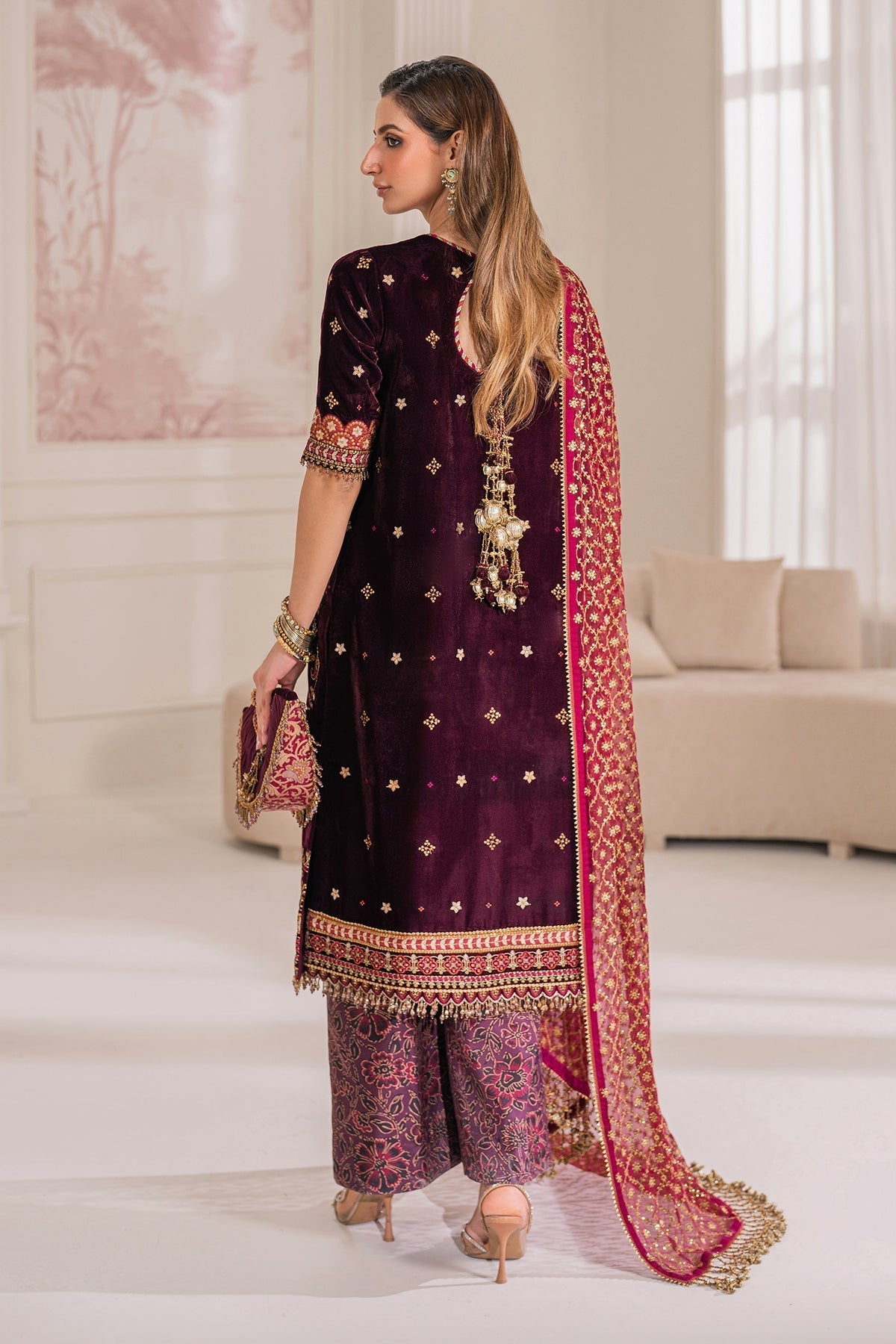 Embroidered Velvet UF-752 Style — Mairaz reproduction, product view 19 of 20