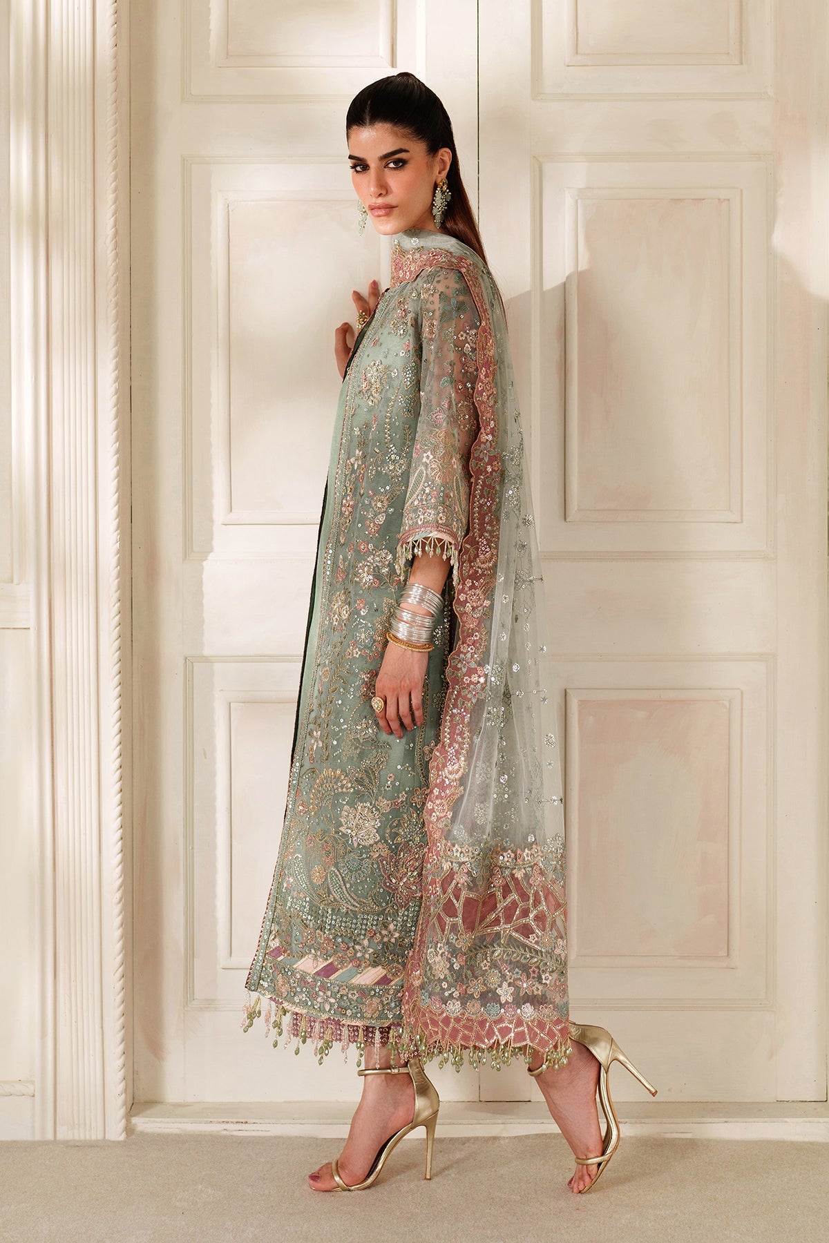 Baroque Chantelle CH14-06 style — Mairaz sage green three-piece suit reference, view 4 of 8