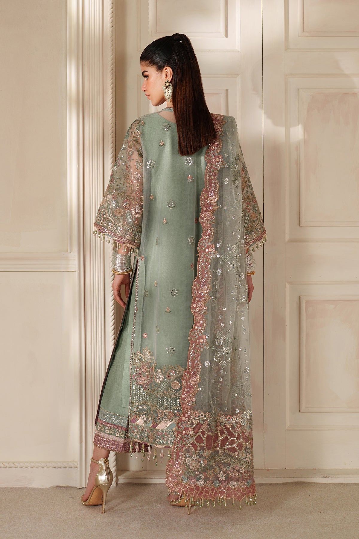 Baroque Chantelle CH14-06 style — Mairaz sage green three-piece suit reference, view 5 of 8