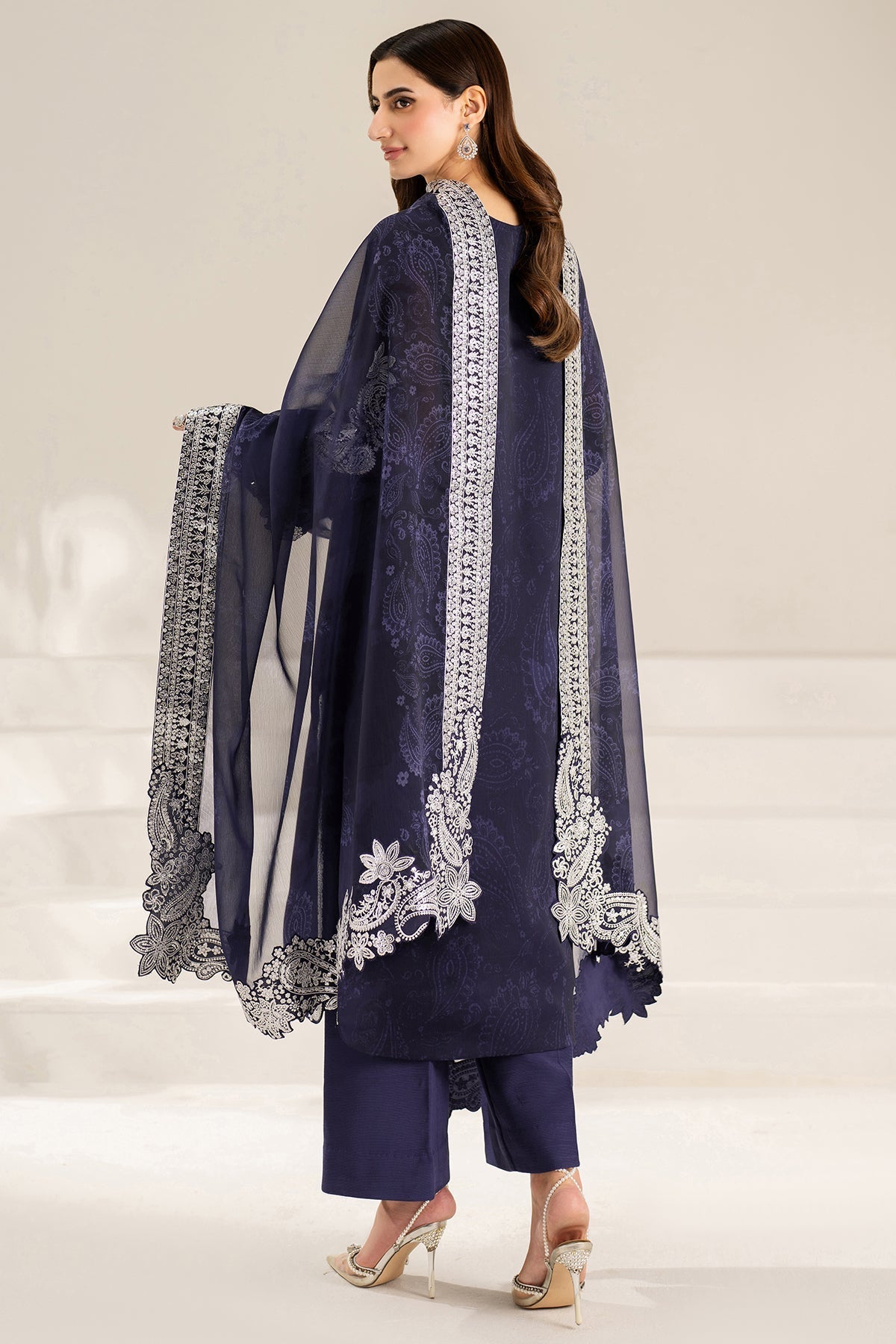 Farasha Blue Dazzle Style — Mairaz Blue Three-Piece Suit