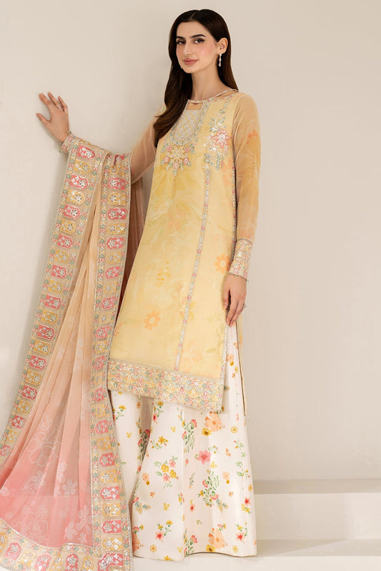 Farasha Floral Ray Style — Mairaz Three-Piece Suit