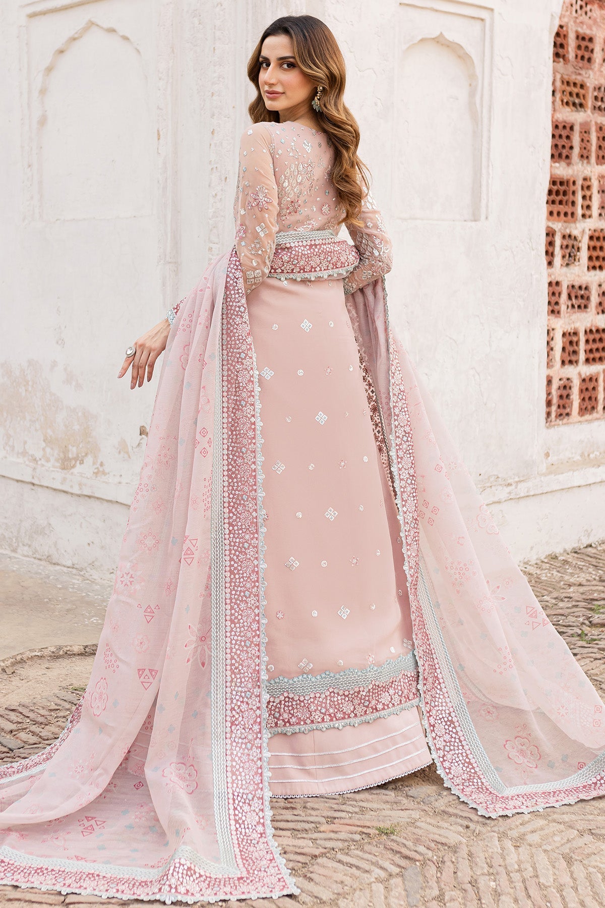 Farasha Satin Rose Style — Mairaz Three-Piece Suit