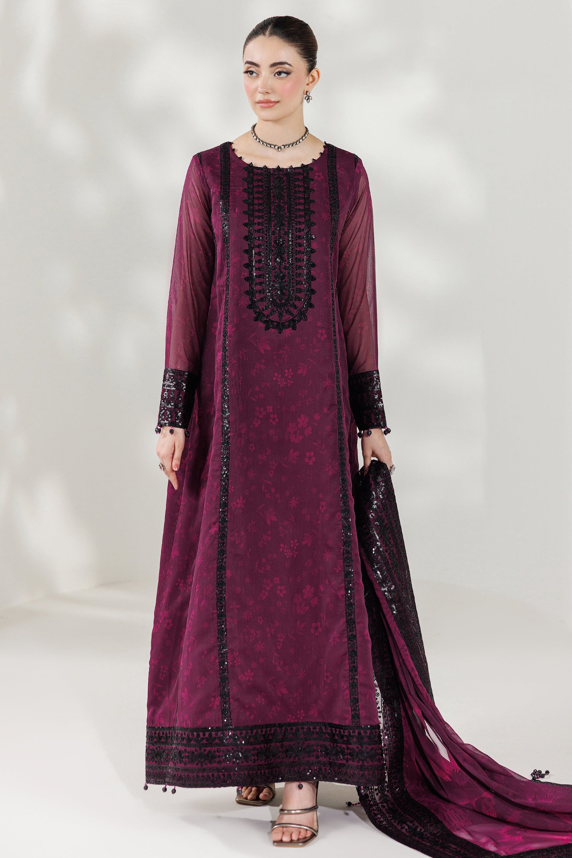 Farasha Violet Eclips Style — Mairaz Three-Piece Suit